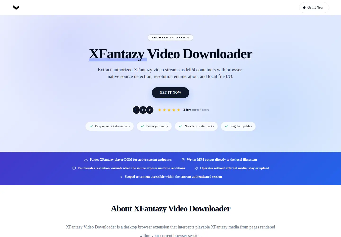 Screenshot of xfantazyvideodownloader.com