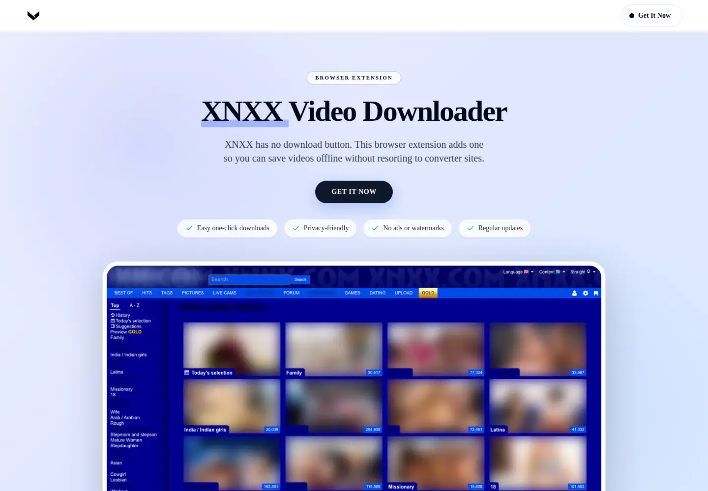 Screenshot of xnxxvideosdownloader.com