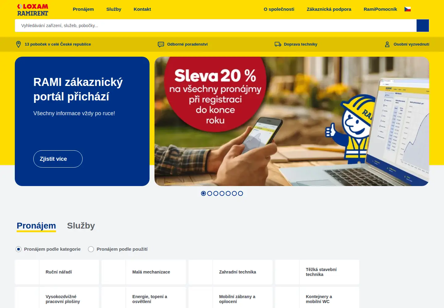 Screenshot of ramirent.cz