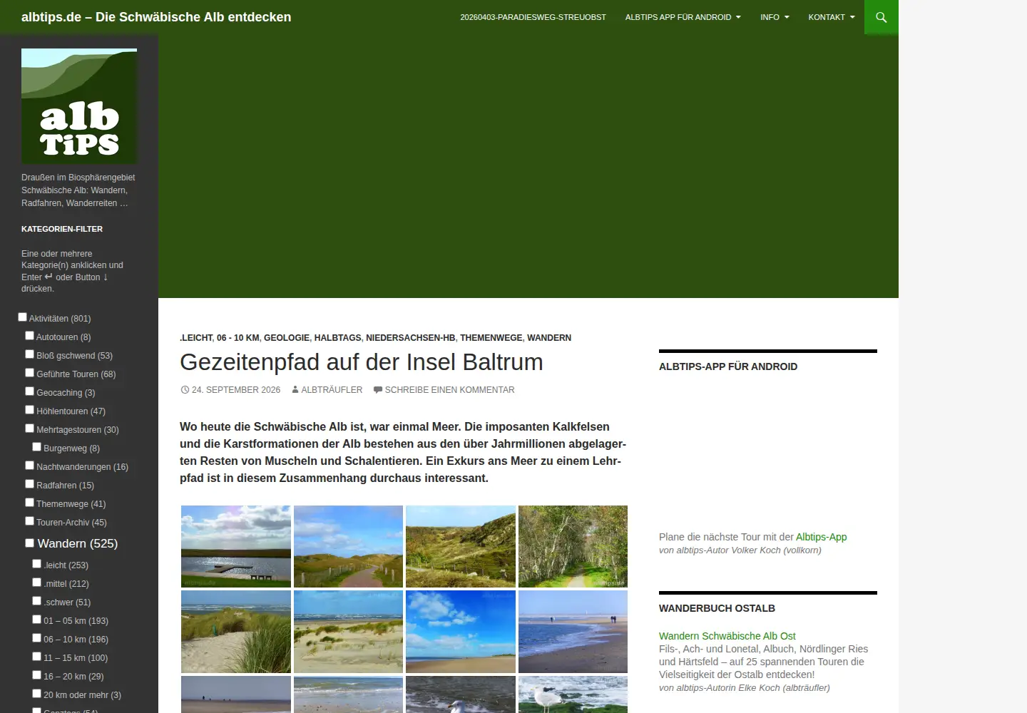 Captured homepage of albtips.de in the current scan