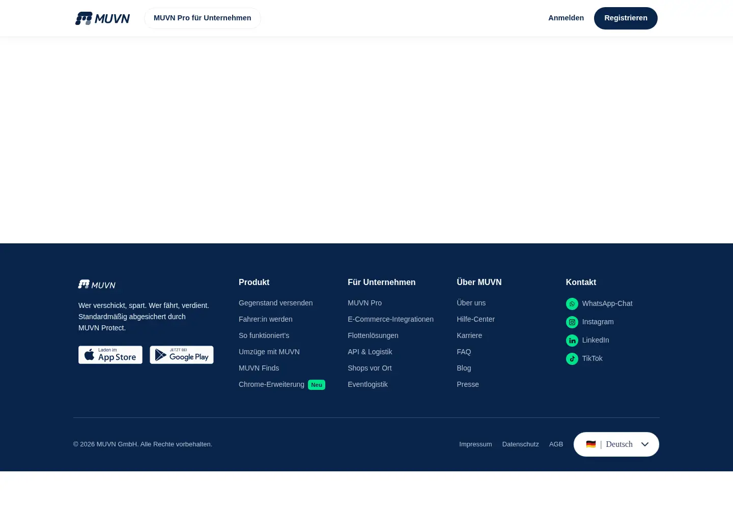 Screenshot of muvn.de