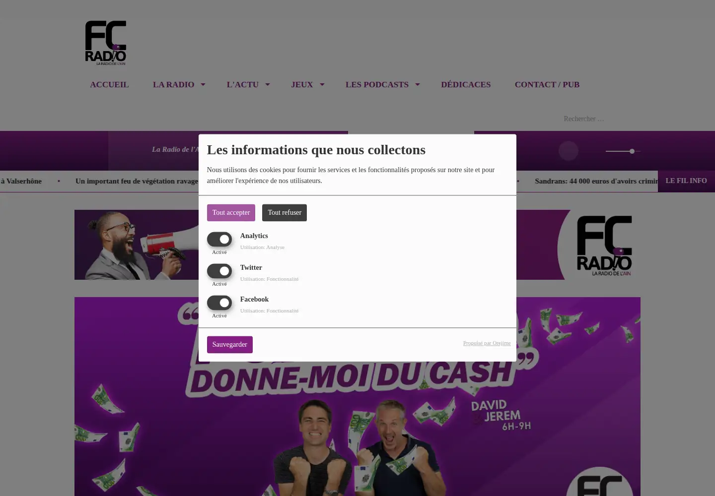 Screenshot of fcradio.fr