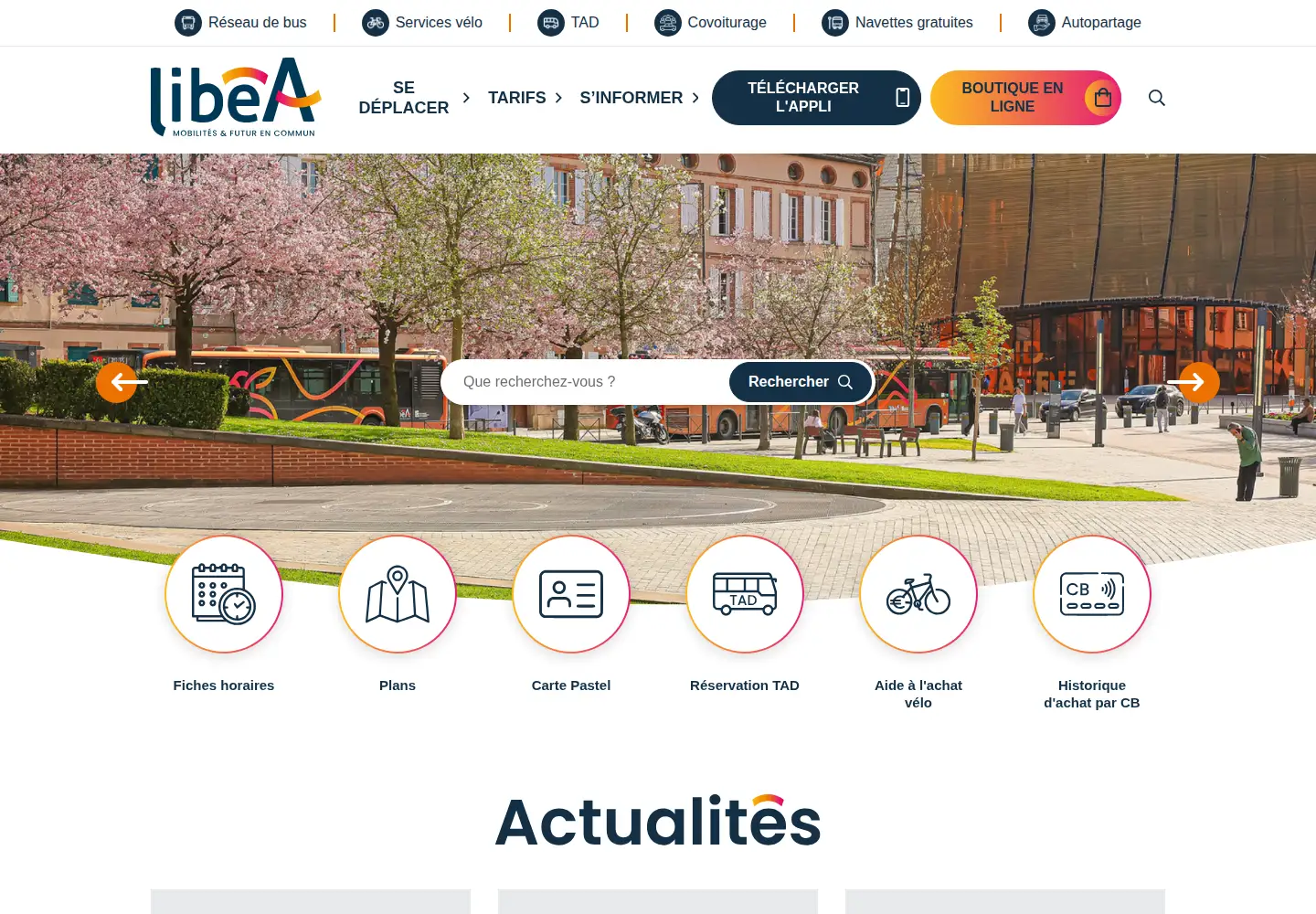 Captured homepage of libea-mobilites.fr in the current scan
