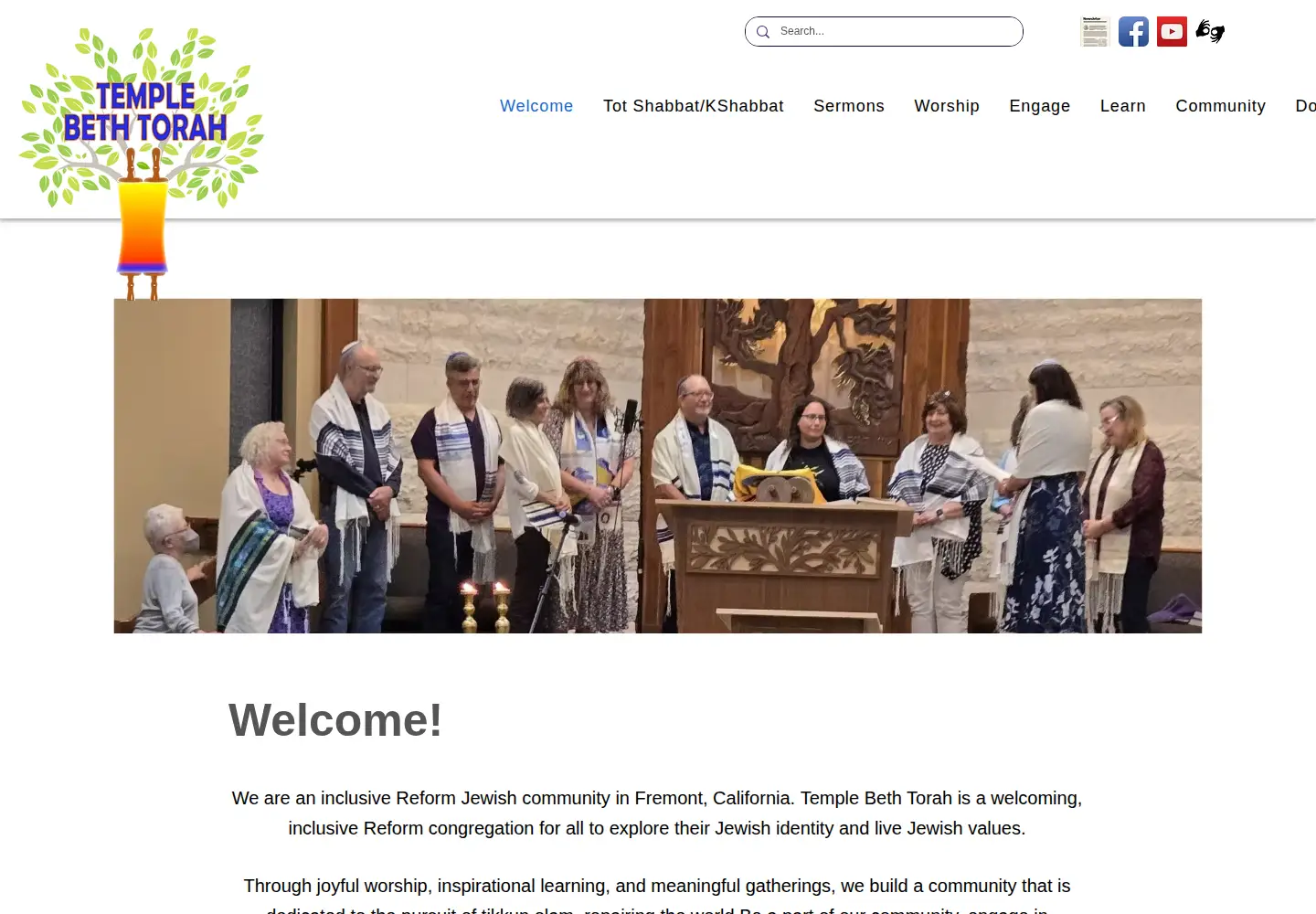 Screenshot of bethtorah-fremont.org