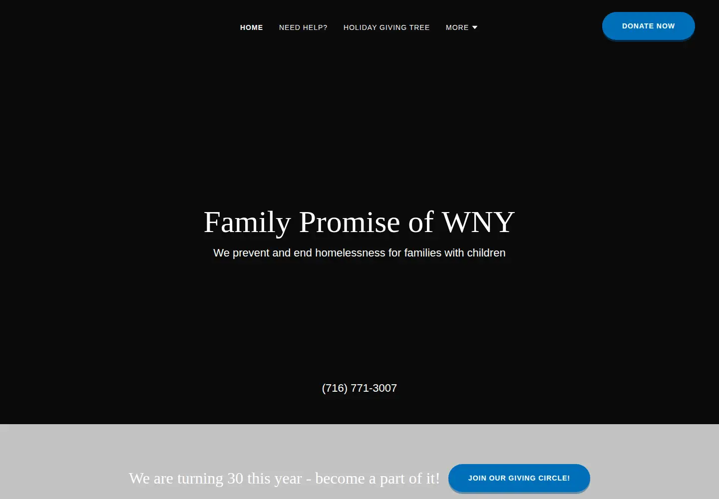 Captured homepage of fpwny.org in the current scan