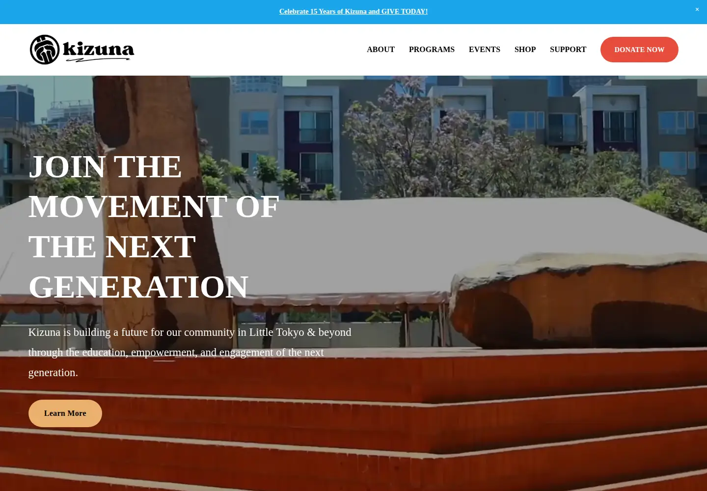 Captured homepage of gokizuna.org in the current scan