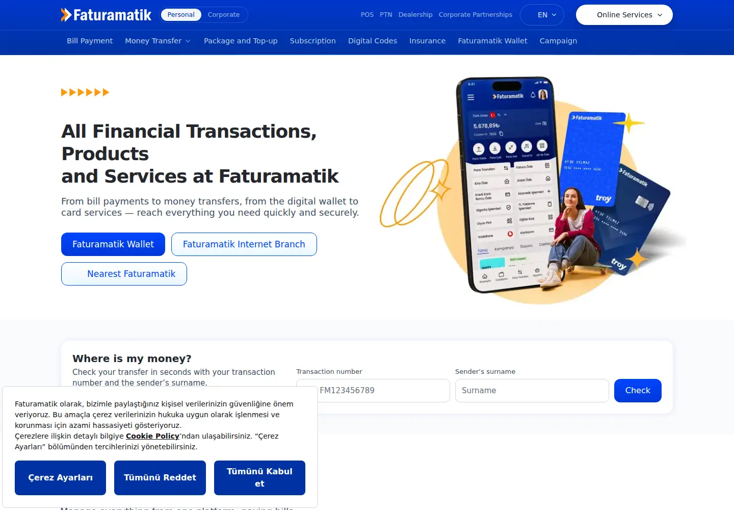 Captured homepage of faturamatik.com.tr in the current scan