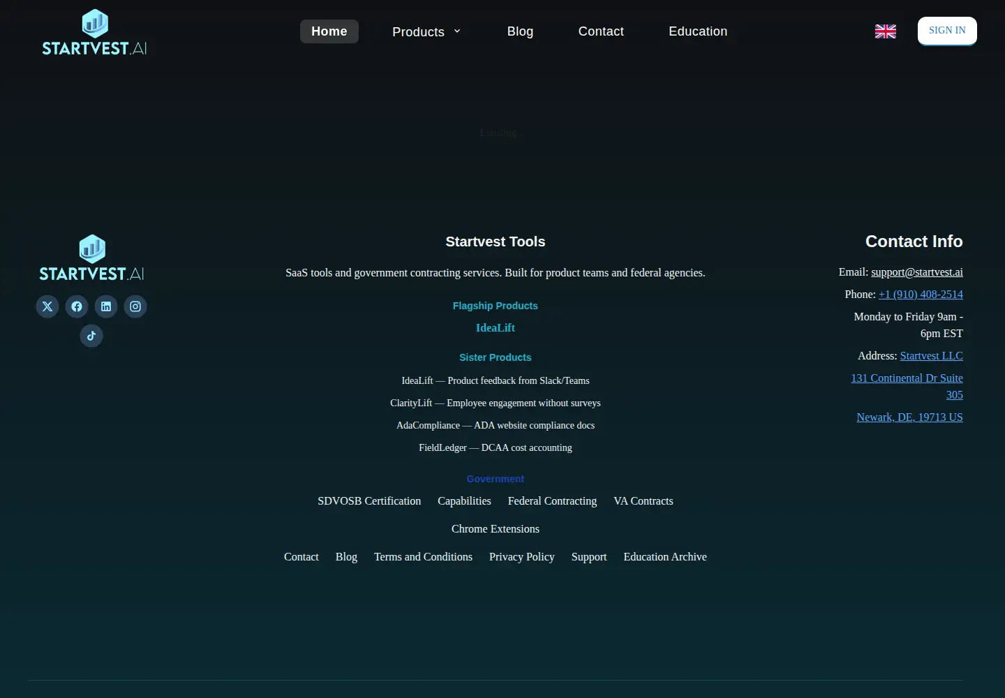 Screenshot of startvest.ai