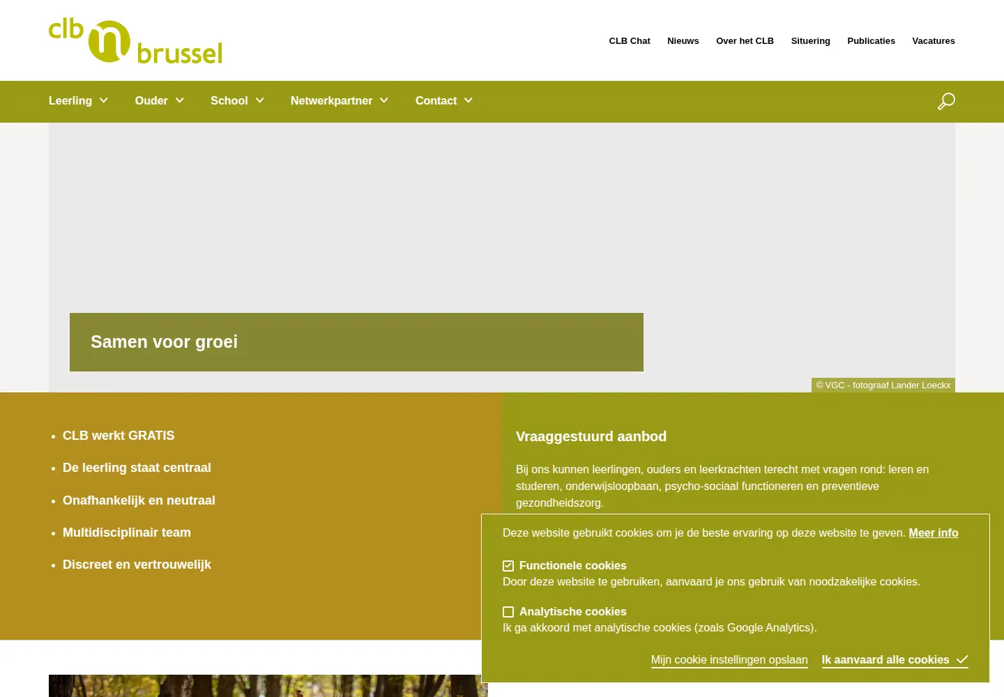 Captured homepage of clbnbrussel.be in the current scan