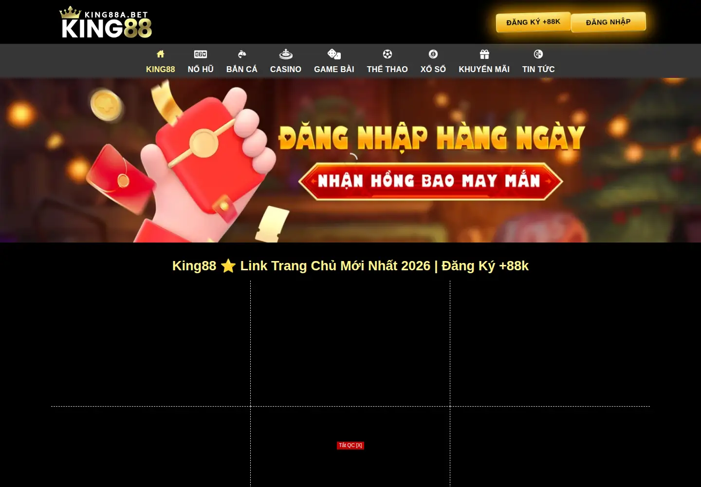 Screenshot of king88a.bet