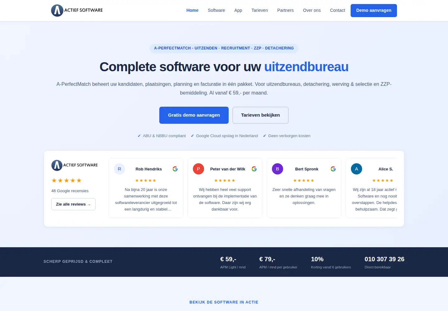 Screenshot of actiefsoftware.com