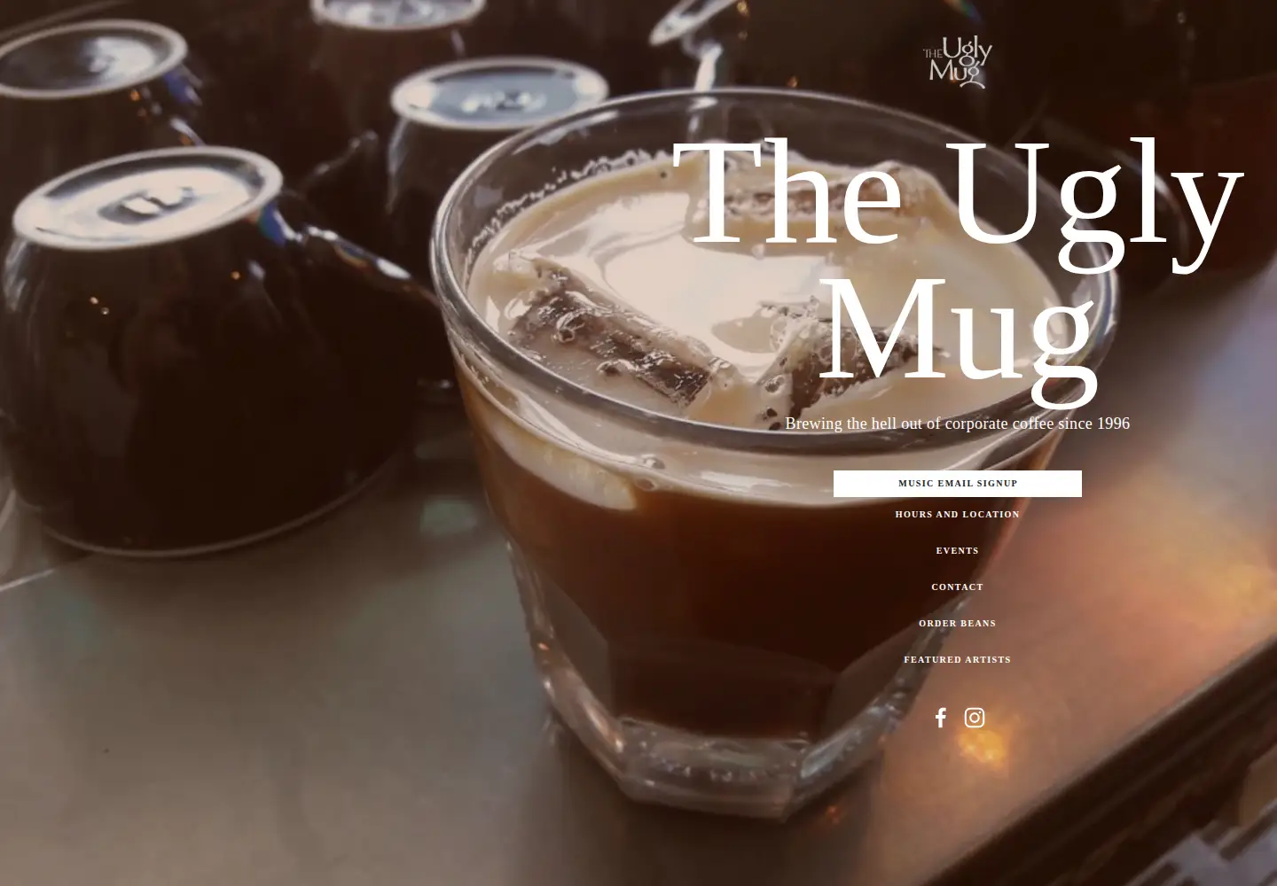 Captured homepage of cafeugly.com in the current scan