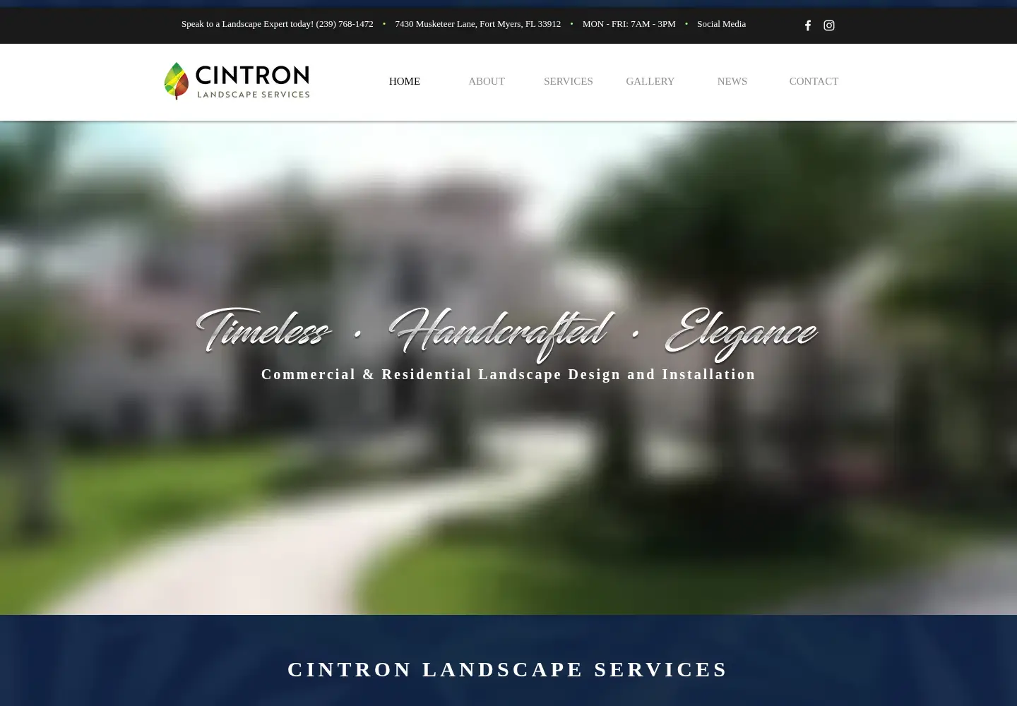 Screenshot of cintronlandscape.com
