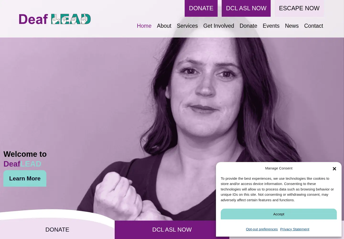 Screenshot of deaflead.com