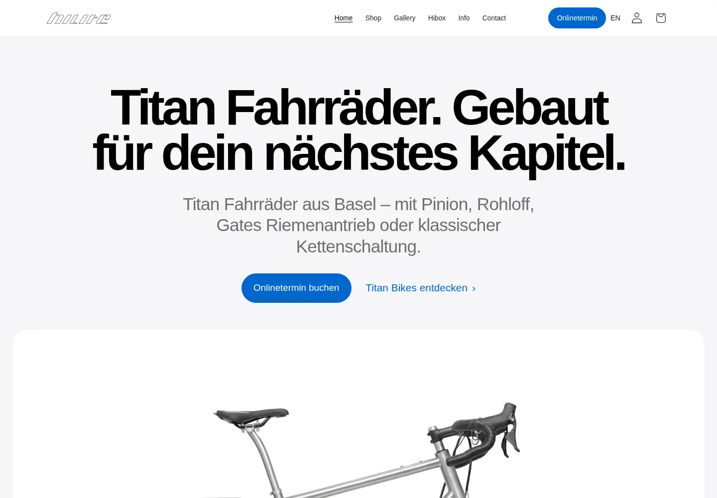 Captured homepage of hilite-bikes.com in the current scan