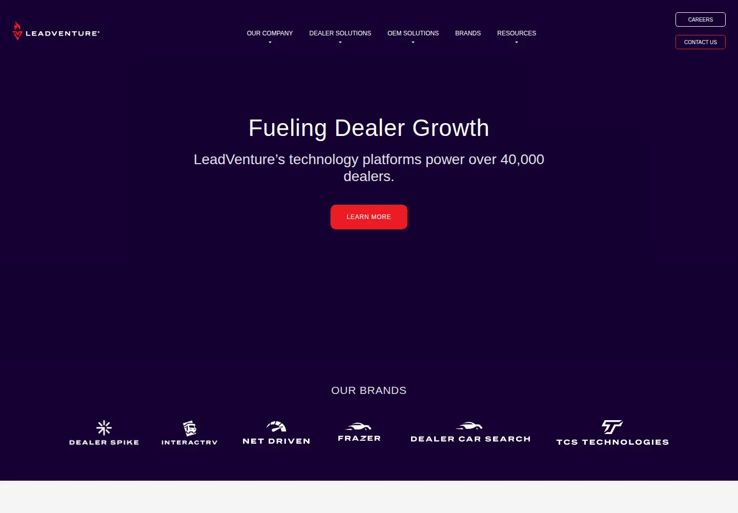 Screenshot of leadventure.com