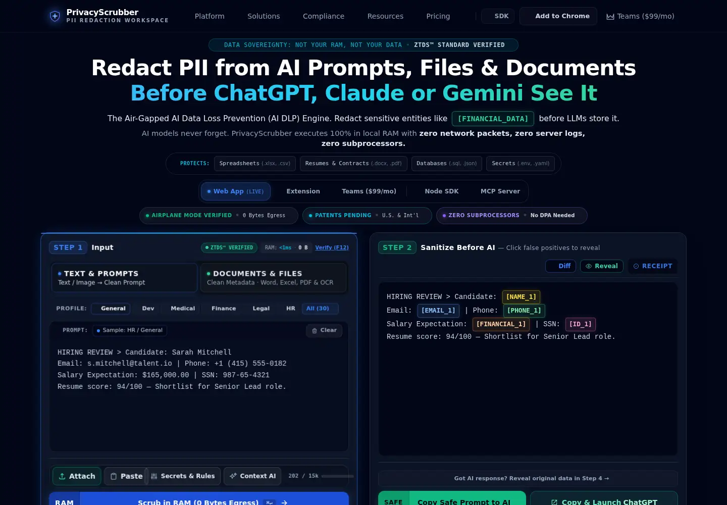 Screenshot of privacyscrubber.com