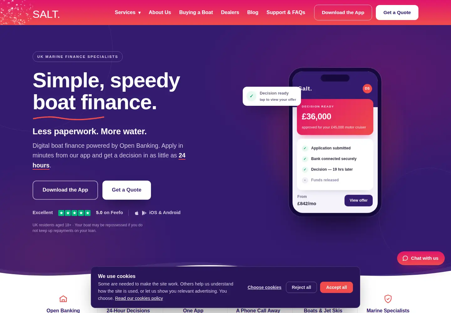 Screenshot of salt-finance.com
