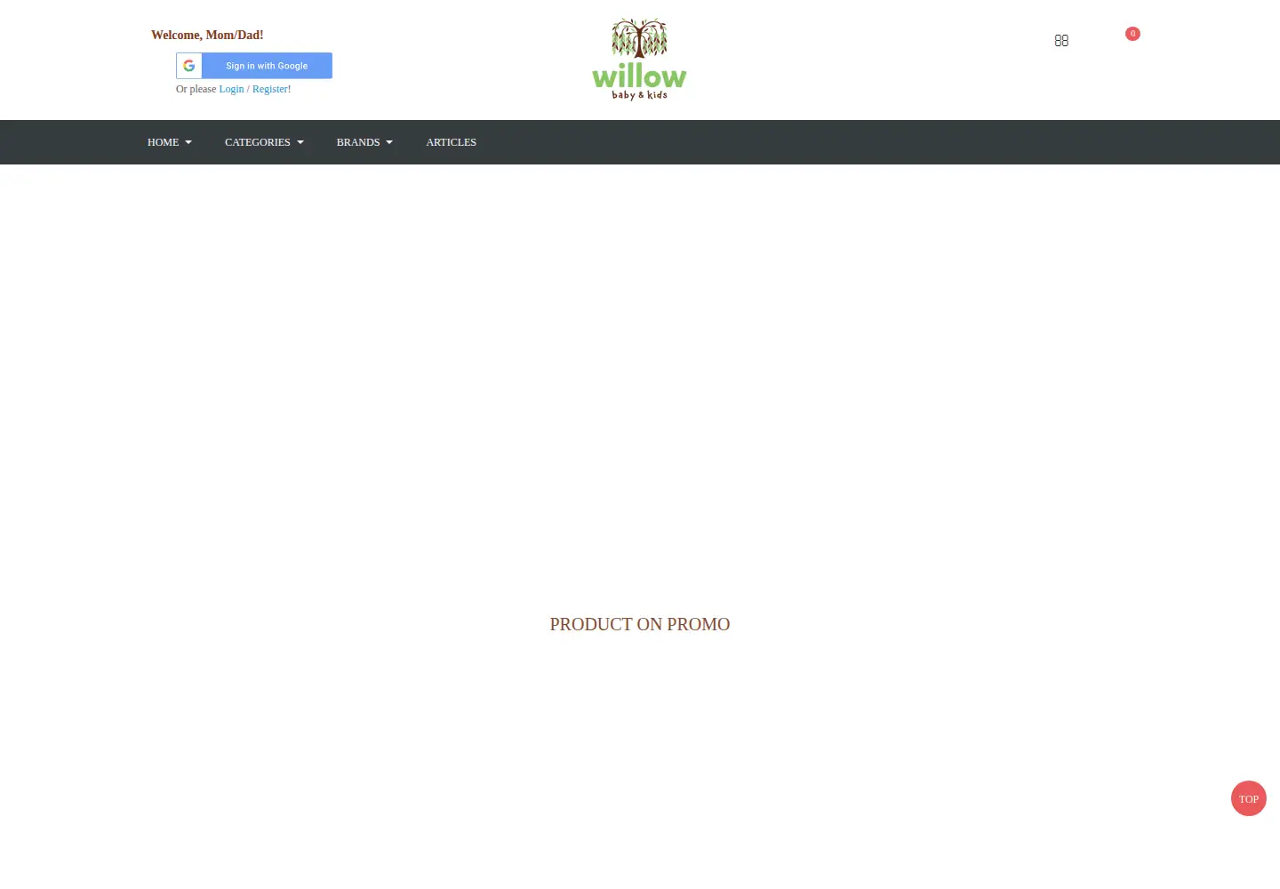 Screenshot of willowbabyshop.com