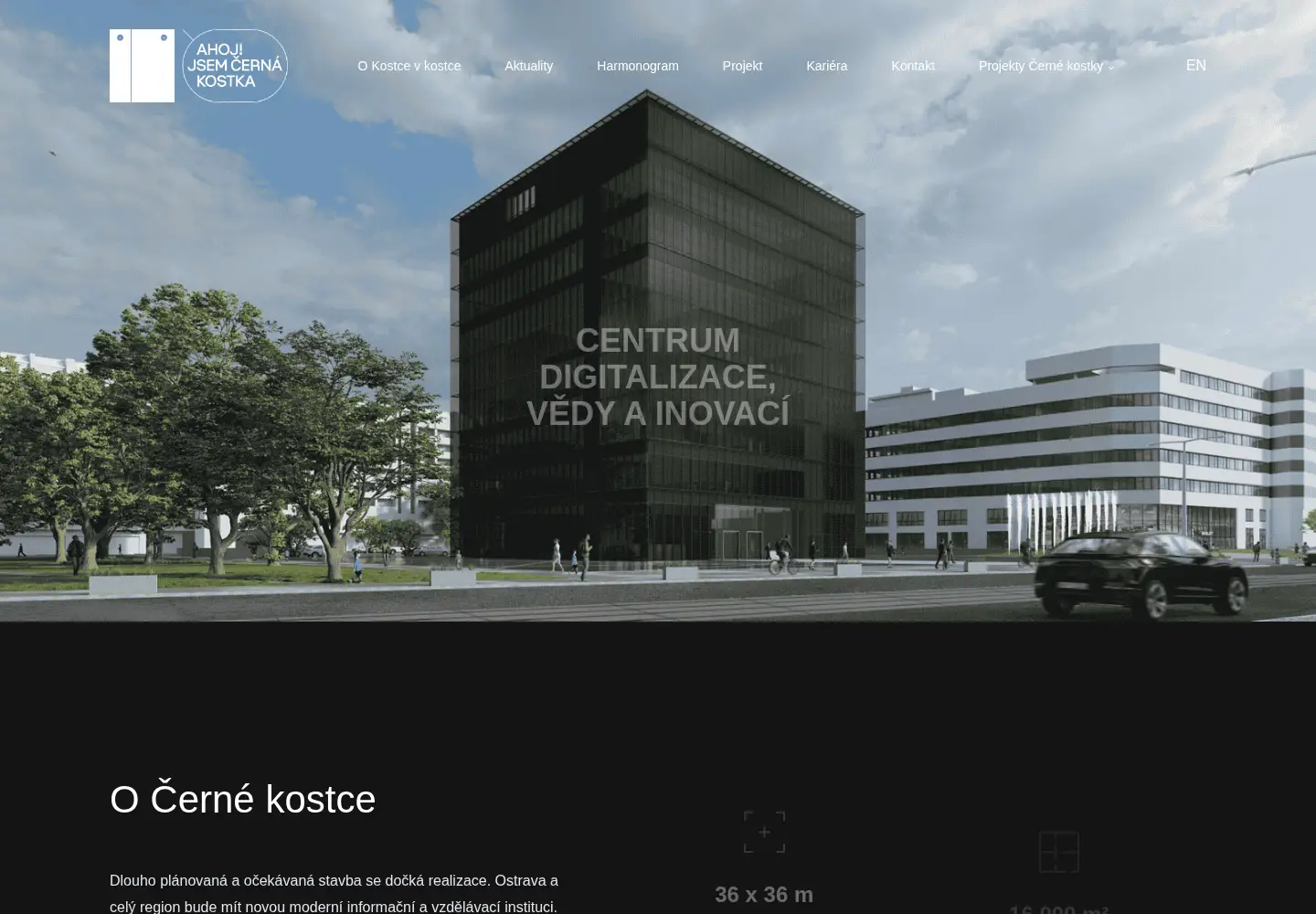 Captured homepage of cerna-kostka.cz in the current scan