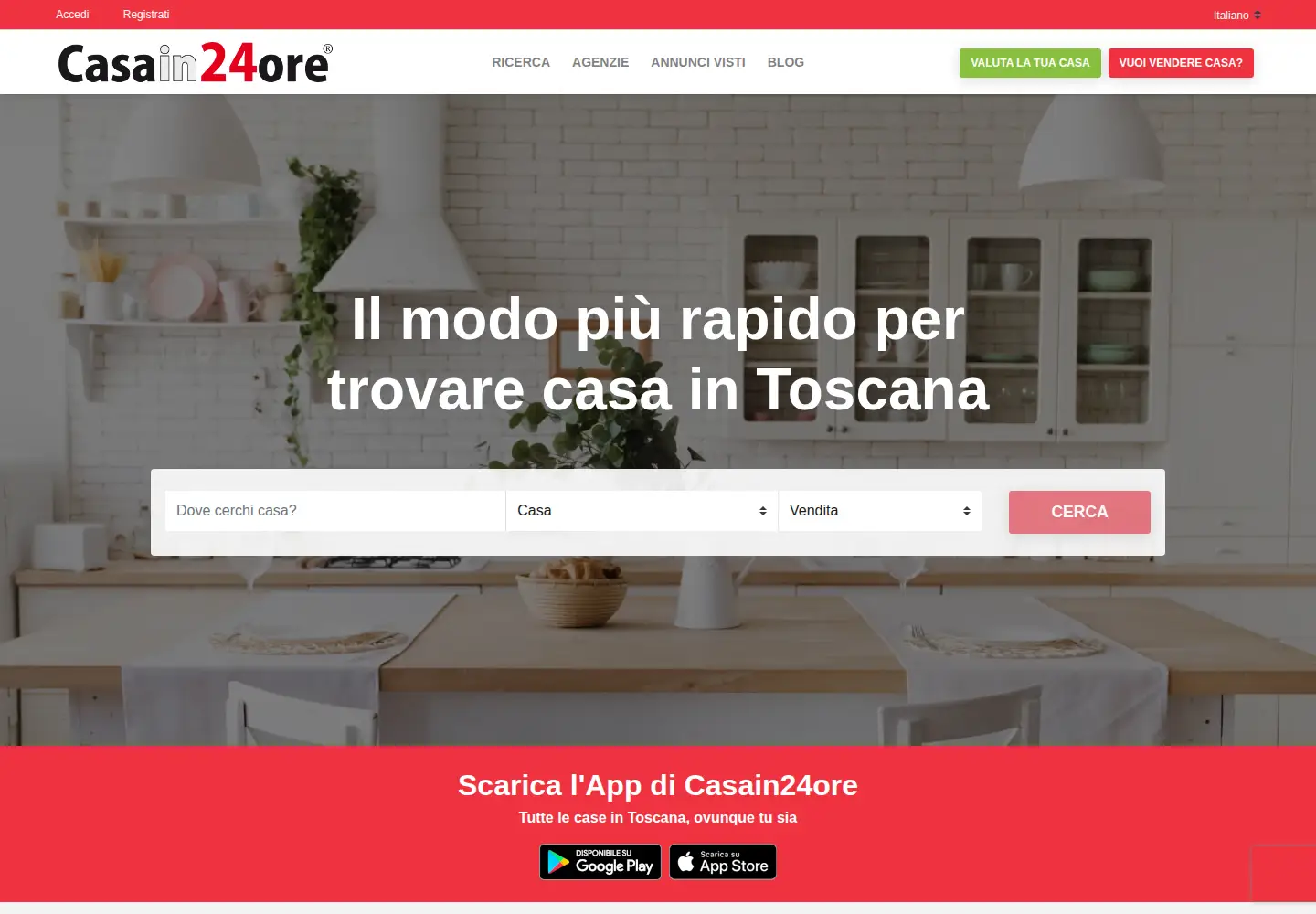 Screenshot of casain24ore.it