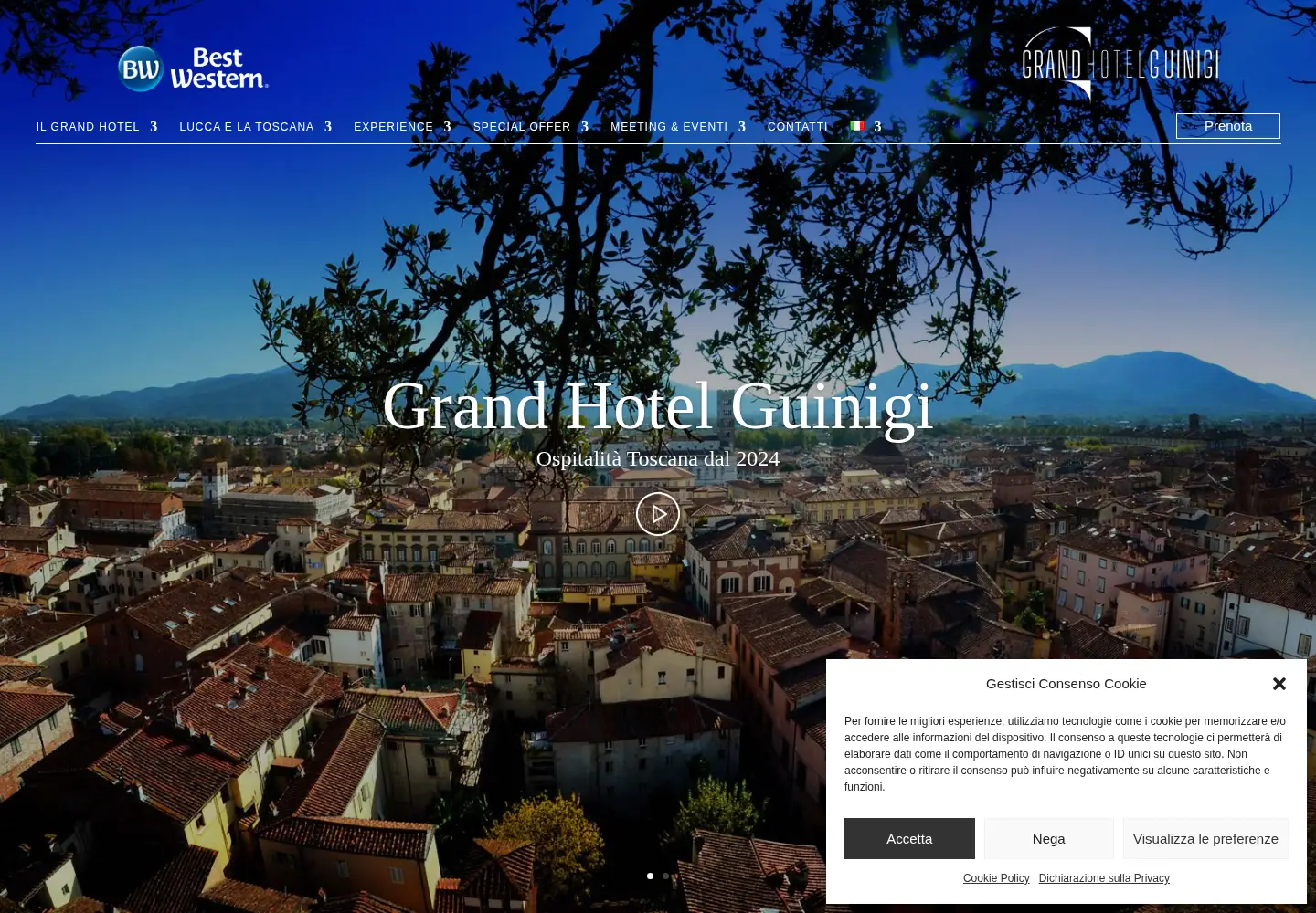 Screenshot of grandhotelguinigi.it