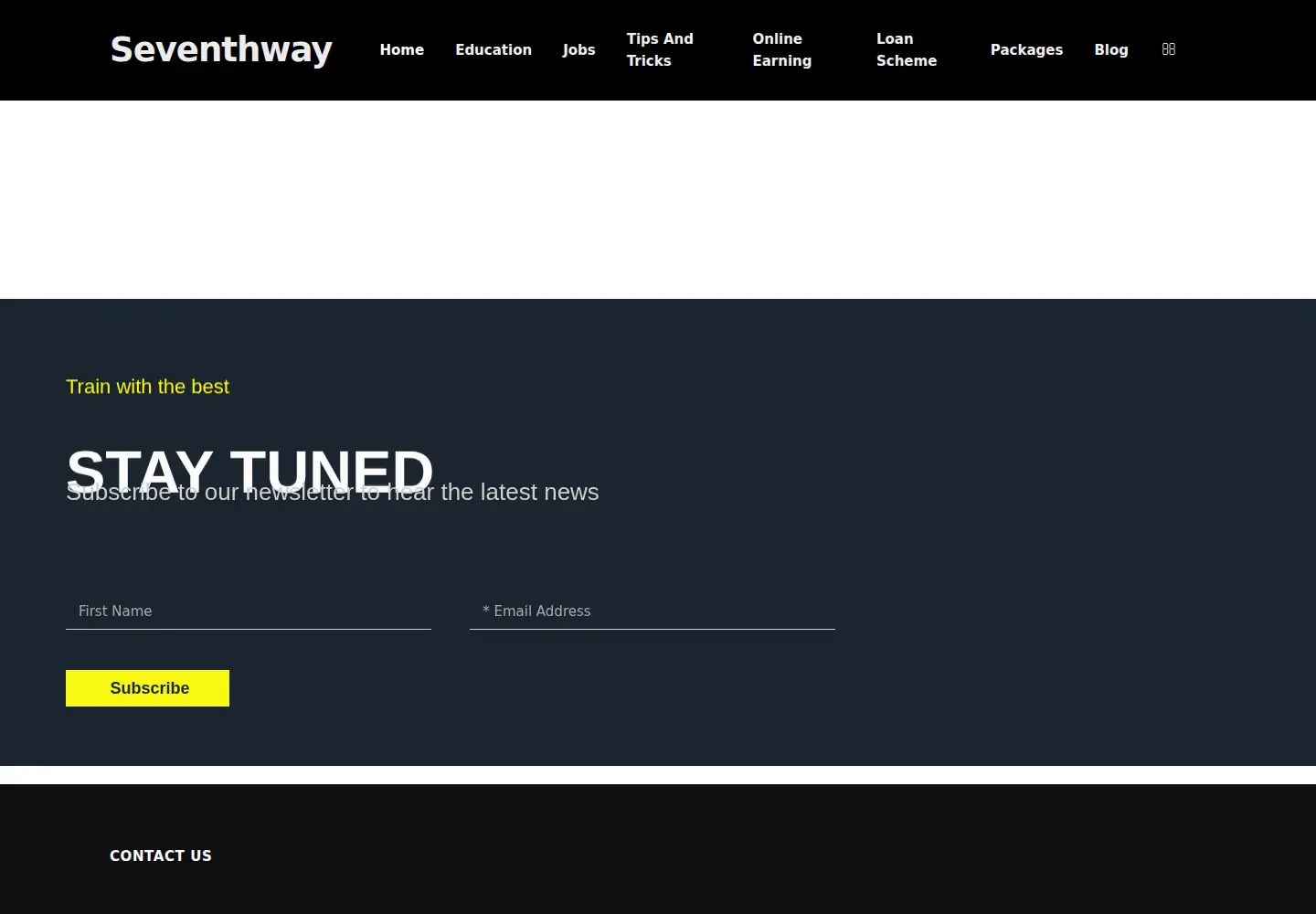 Captured homepage of seventhway.net in the current scan