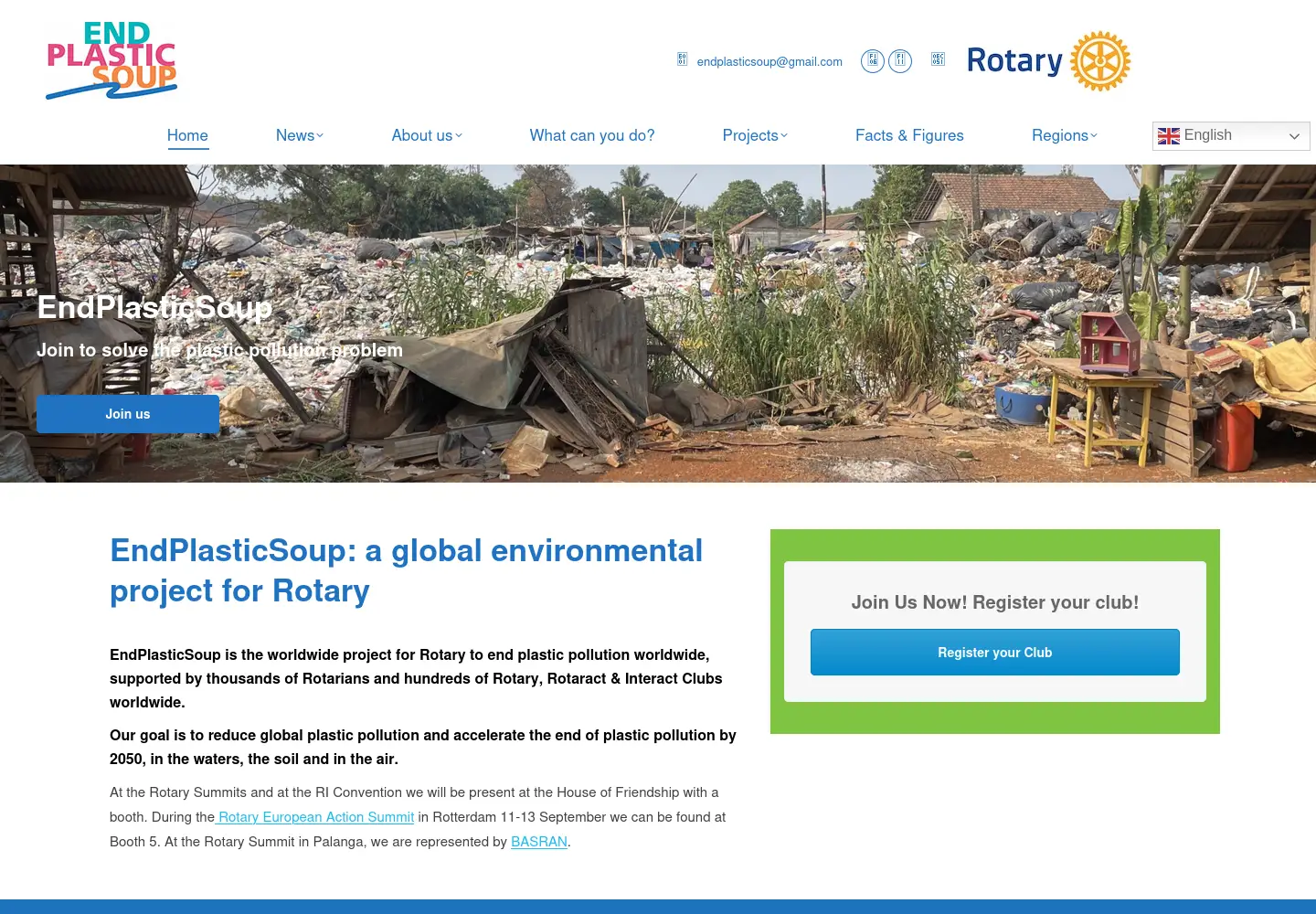 Captured homepage of endplasticsoup.nl in the current scan