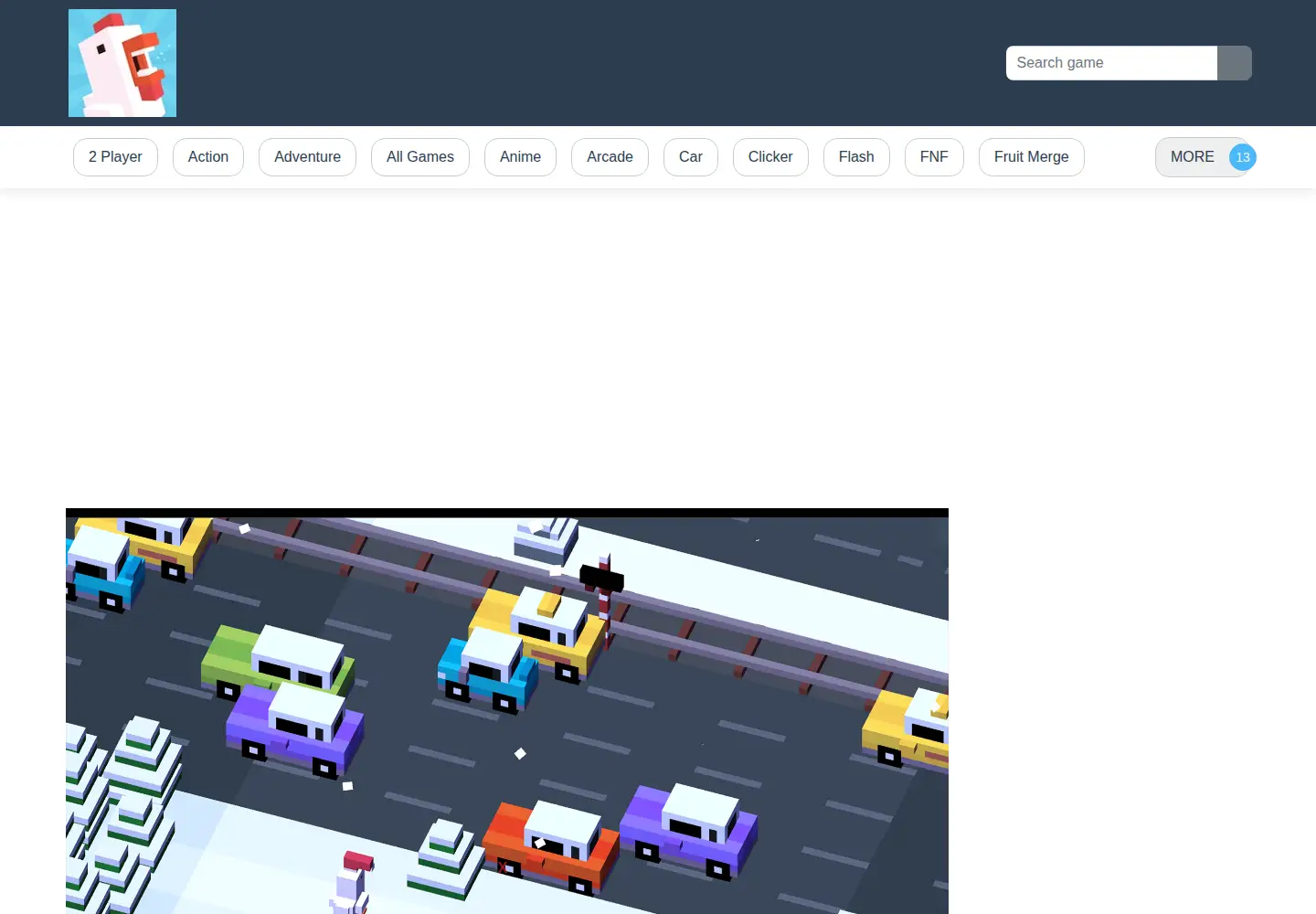 Captured homepage of crossyroad.org in the current scan