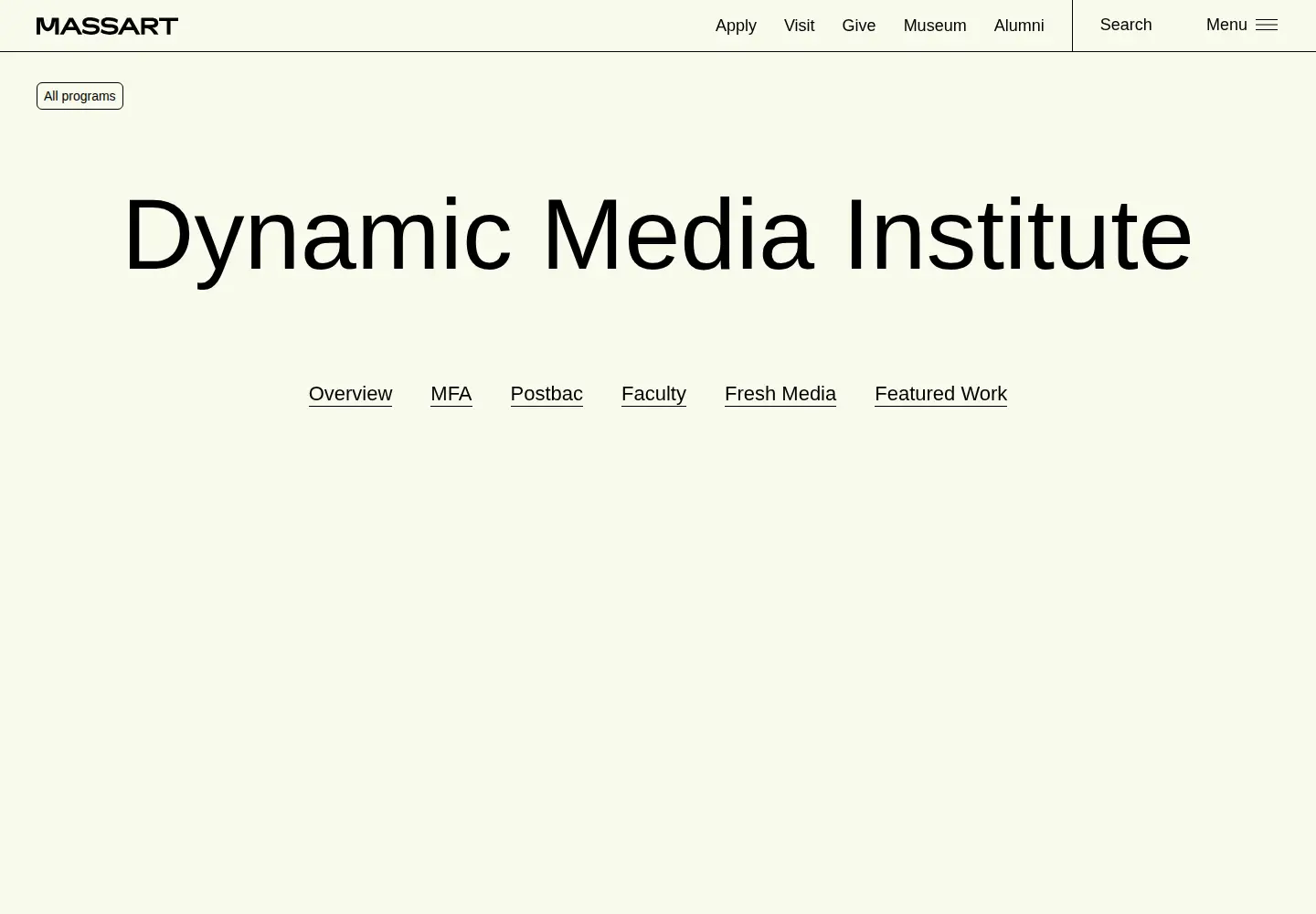 Screenshot of dynamicmediainstitute.org