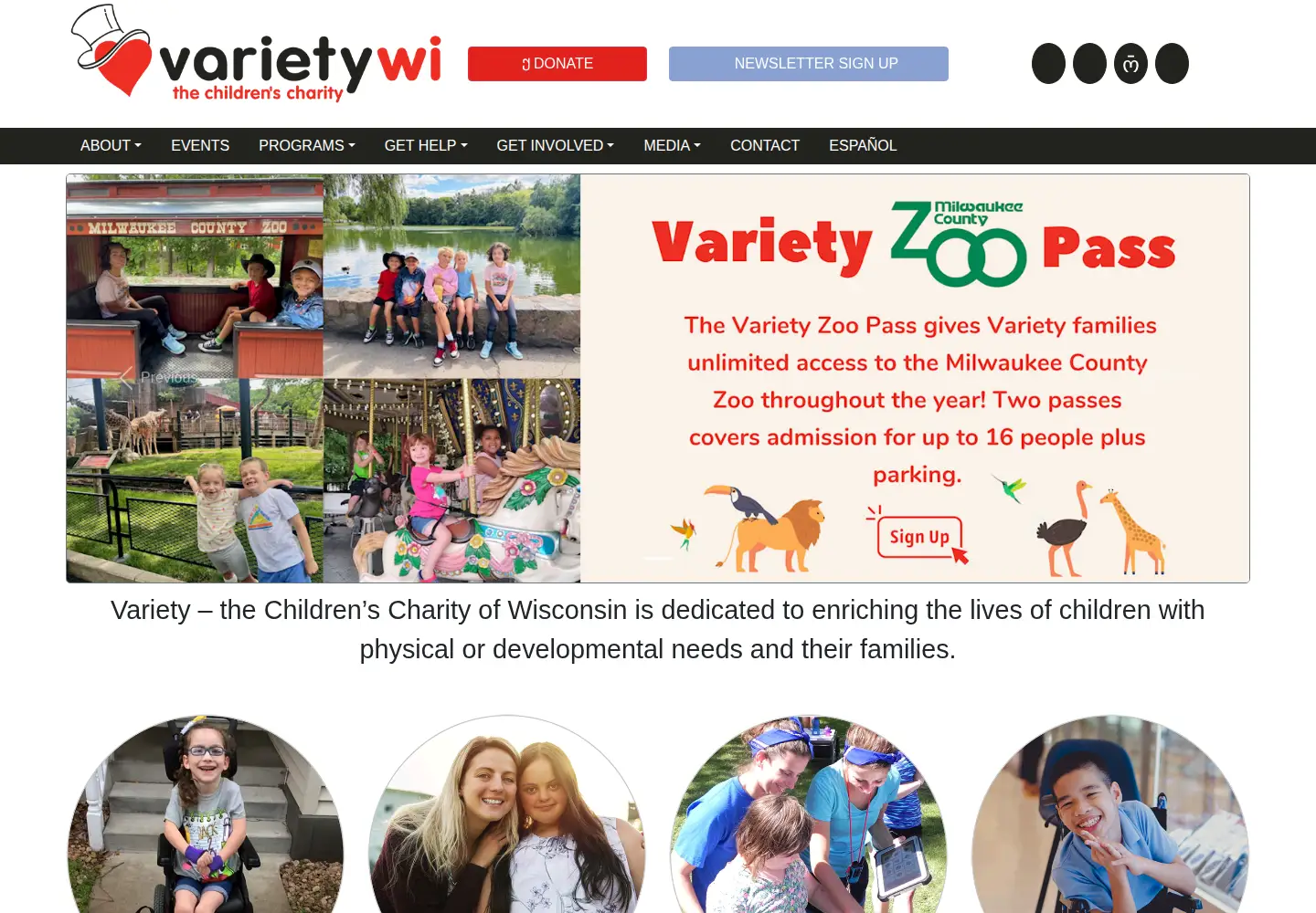 Screenshot of varietywi.org