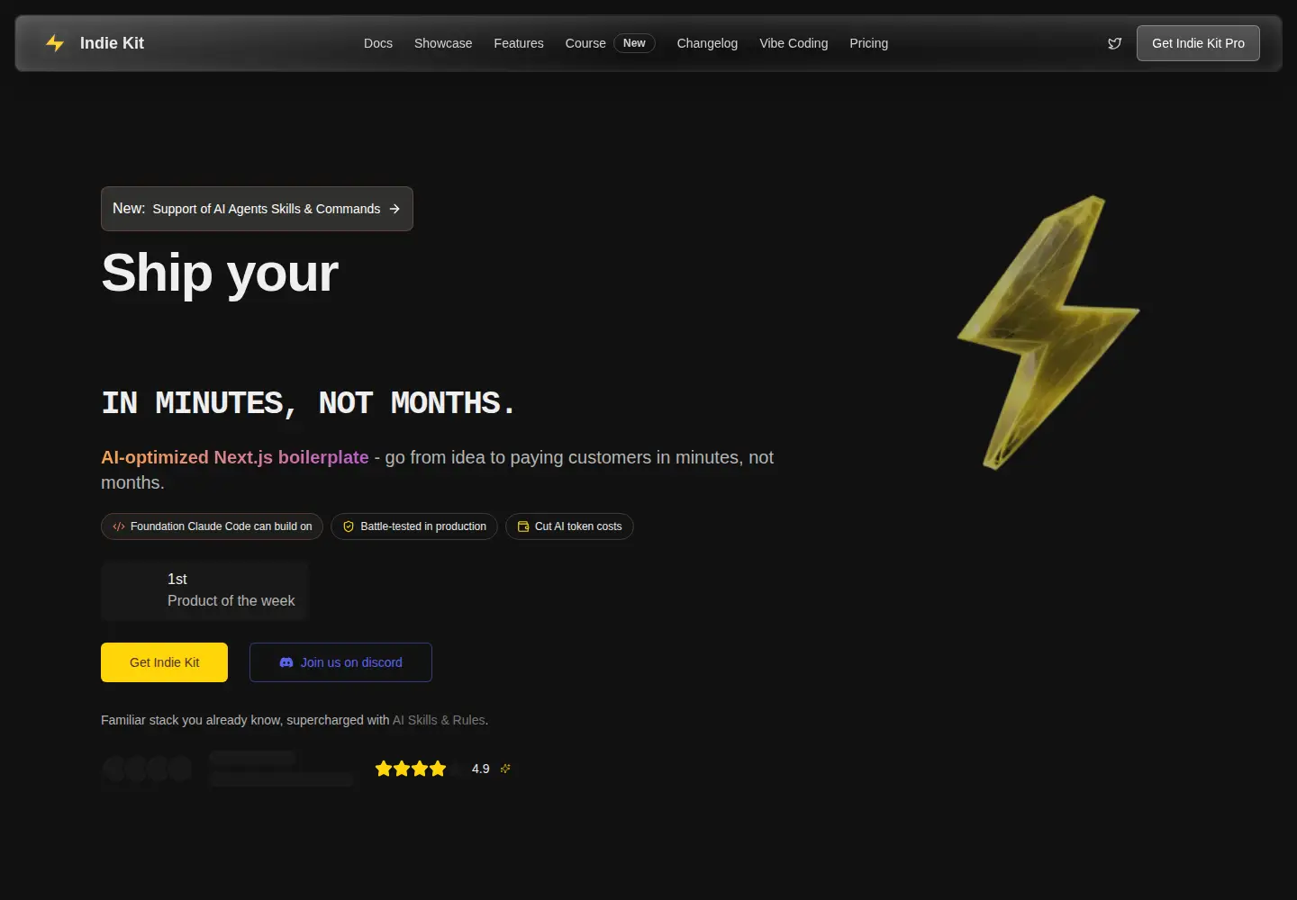 Captured homepage of indiekit.pro in the current scan