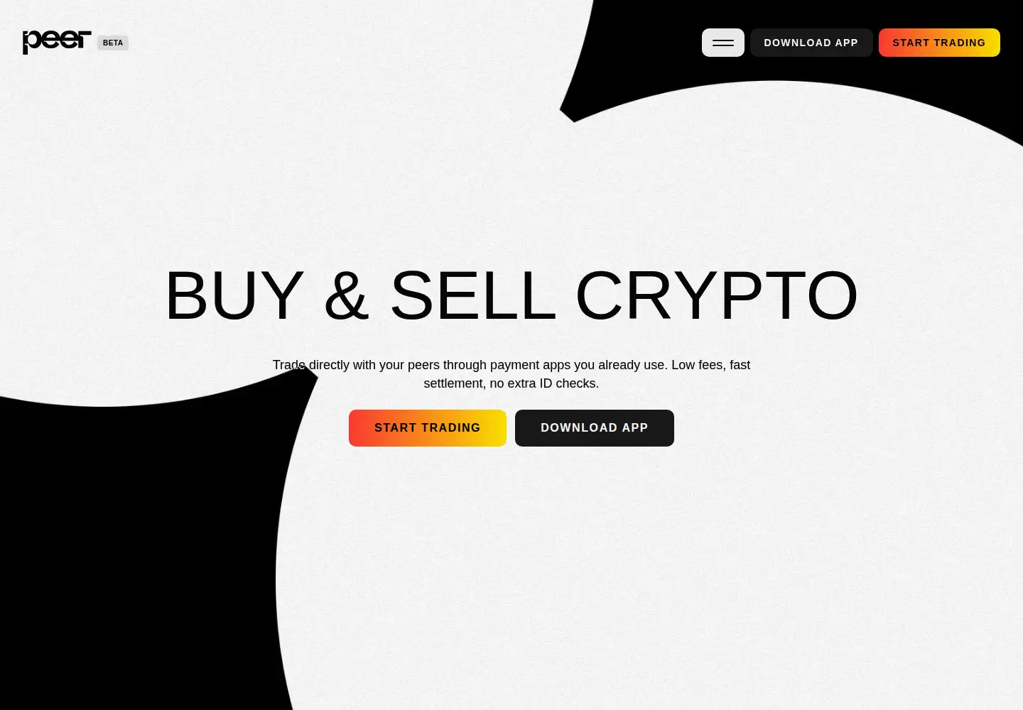 Captured homepage of peer.xyz in the current scan