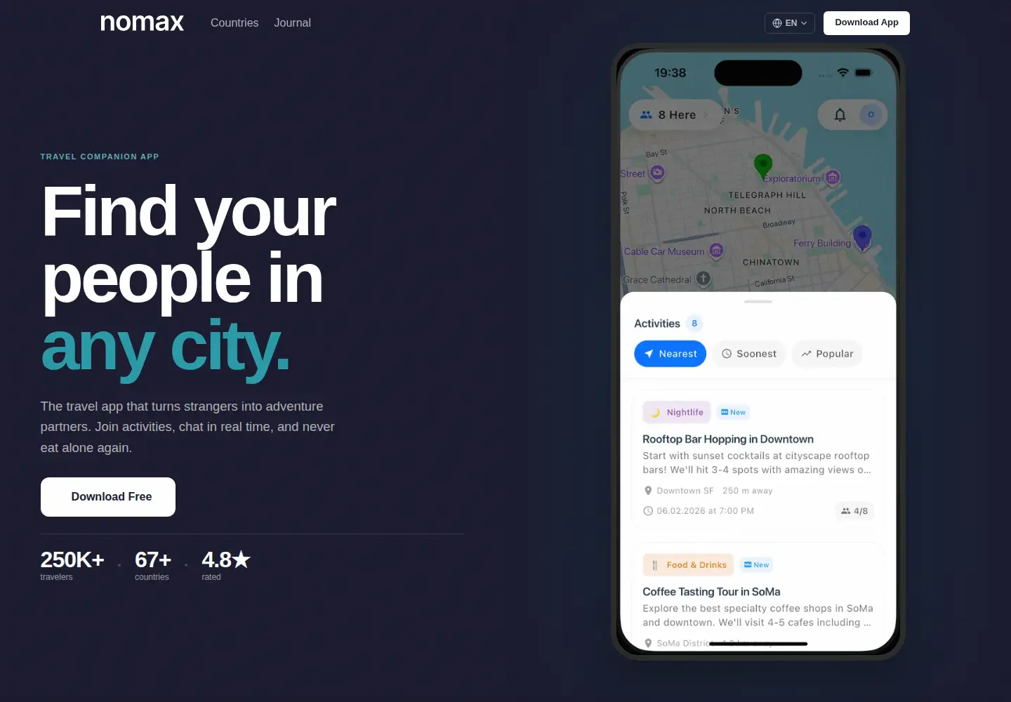 Screenshot of nomax.app