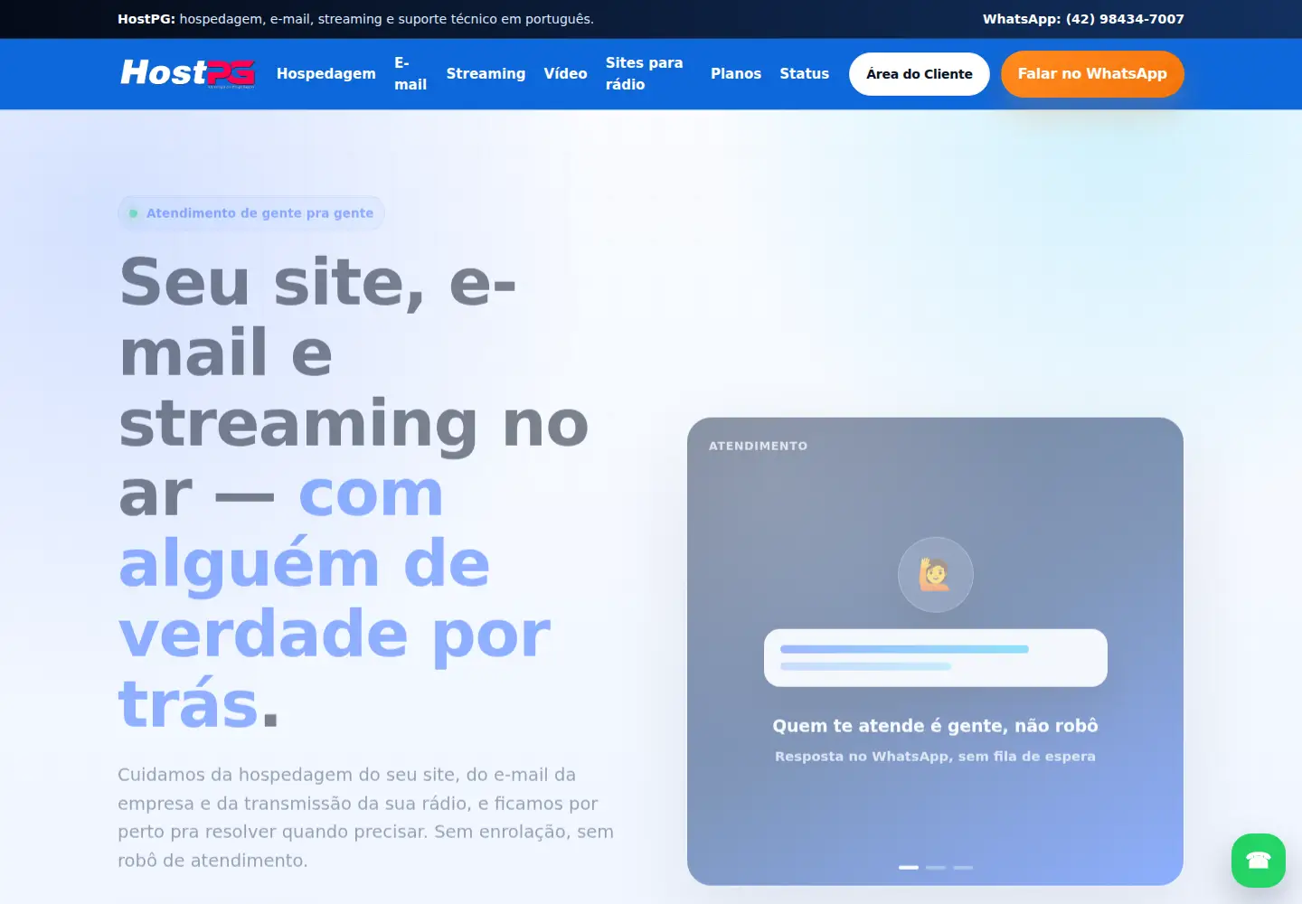 Screenshot of hostpg.com.br