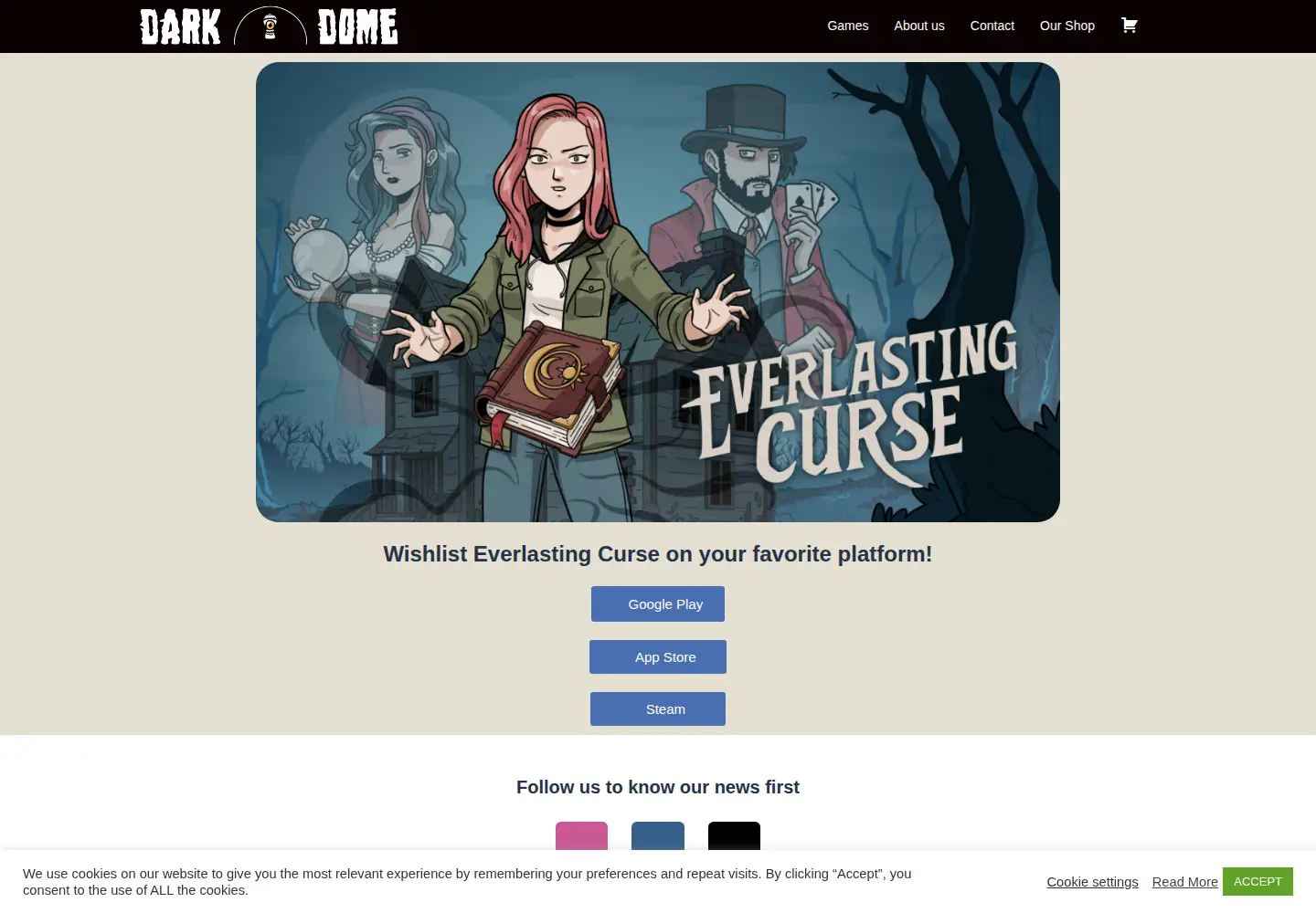 Screenshot of darkdome.com