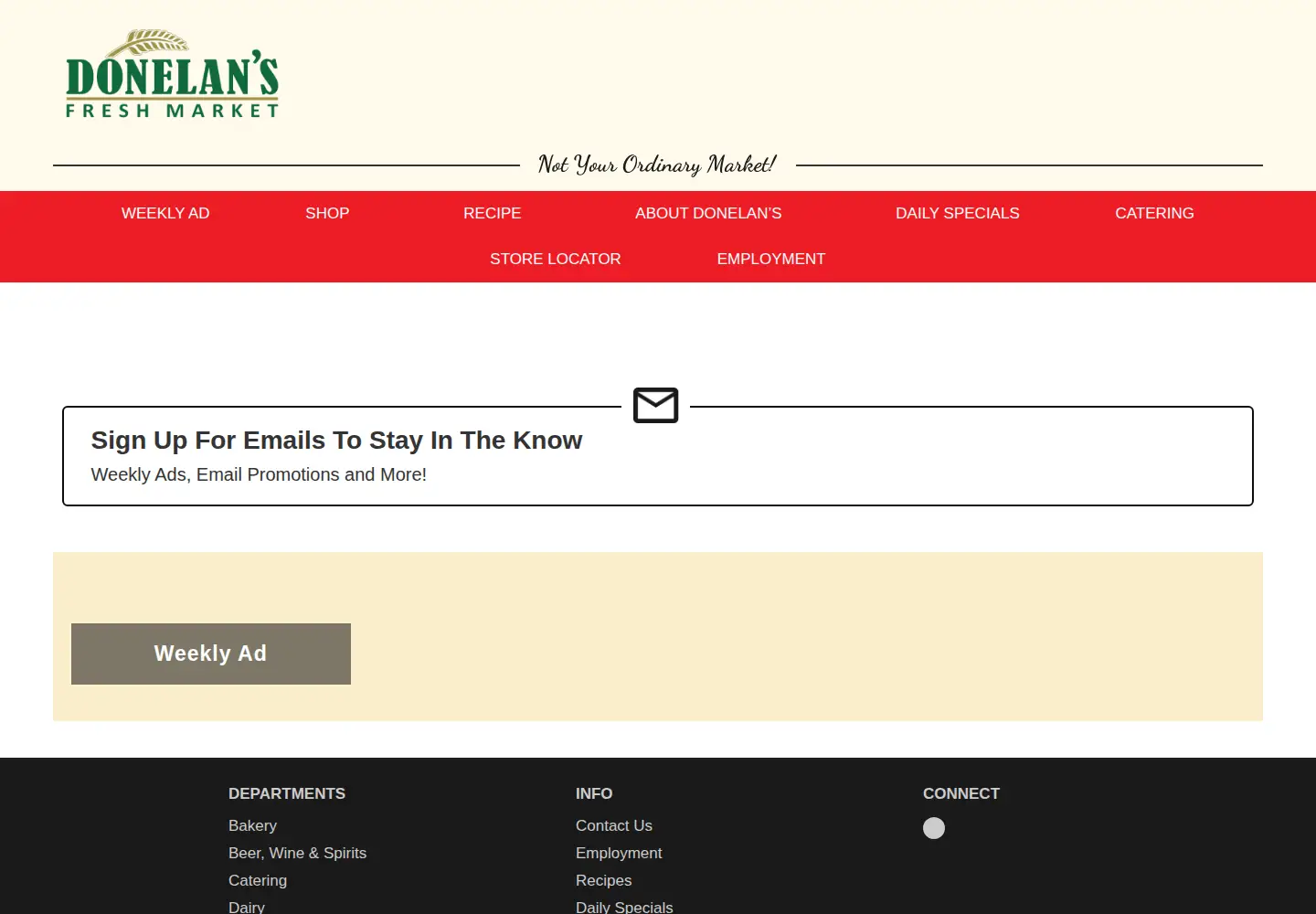 Captured homepage of donelans.com in the current scan