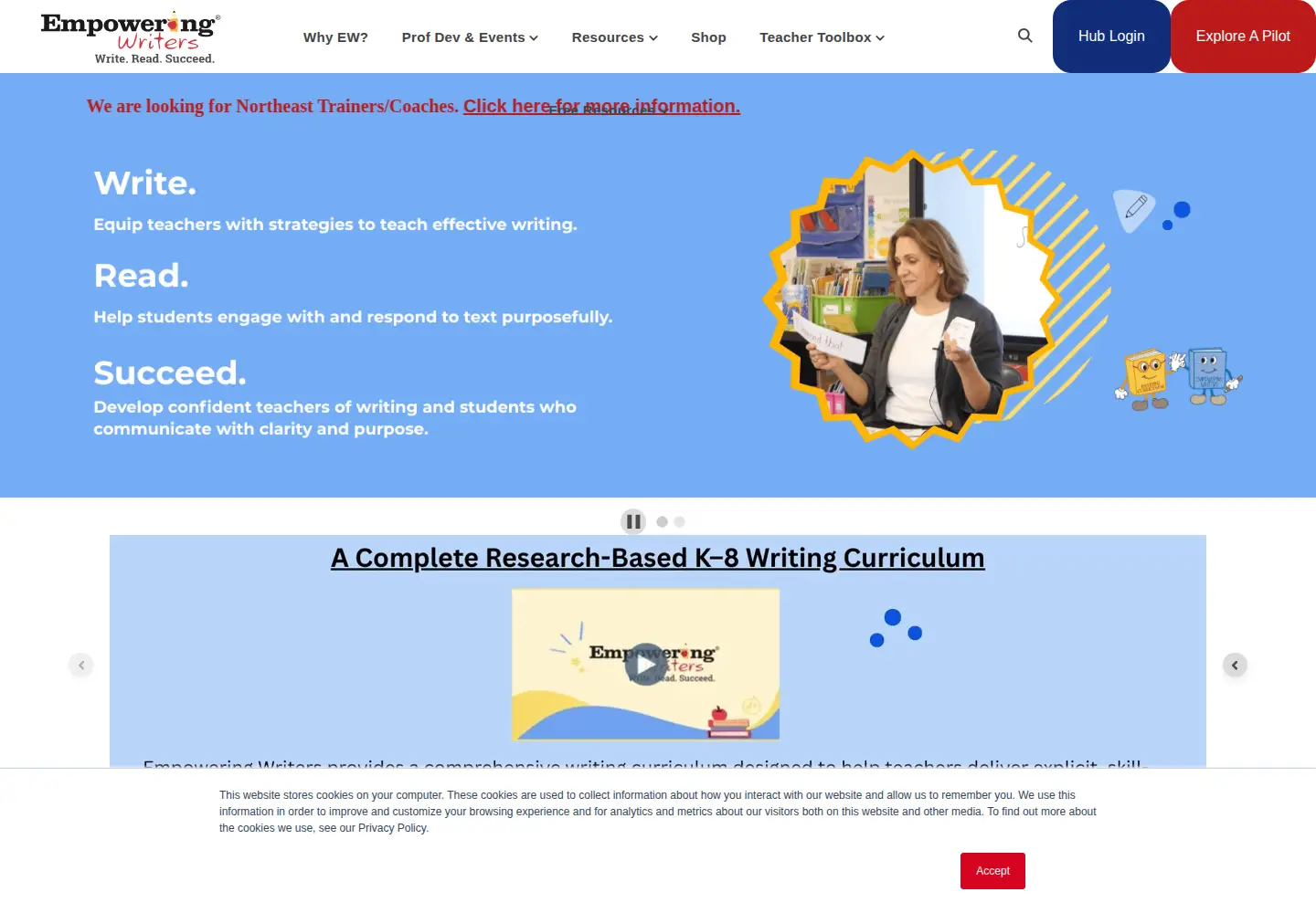 Screenshot of empoweringwriters.com
