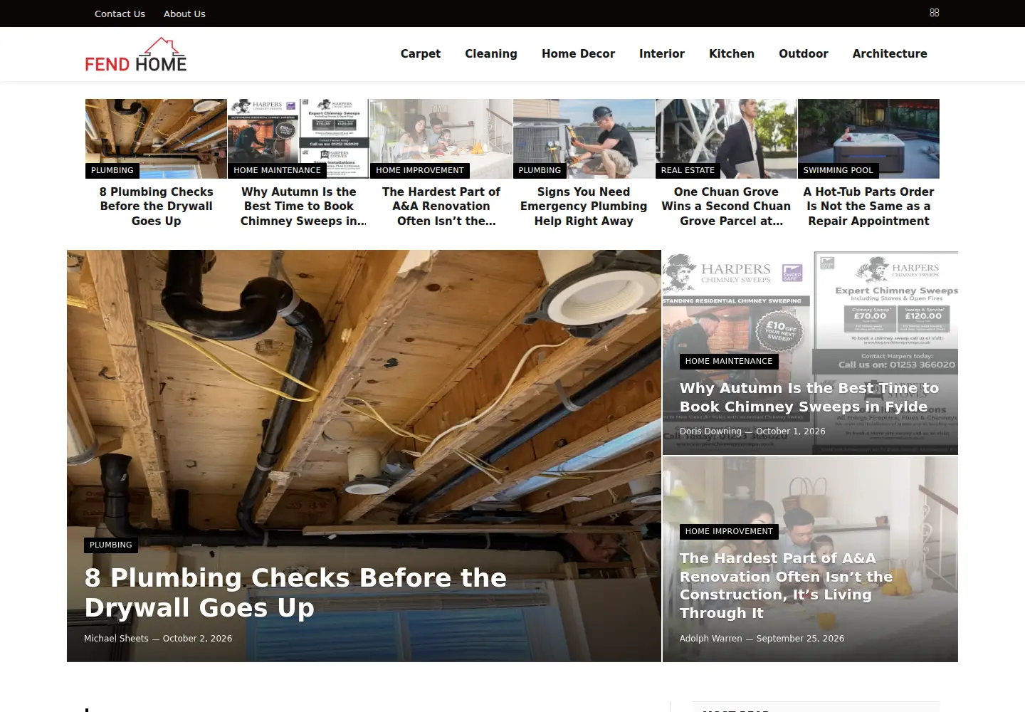 Screenshot of fendhome.com
