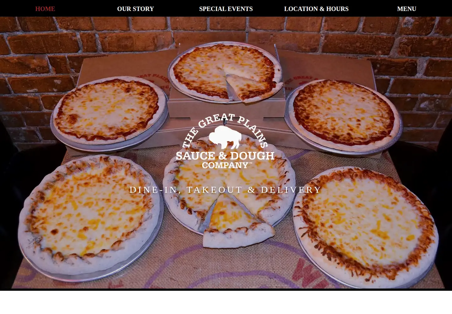 Screenshot of greatplainspizza.com