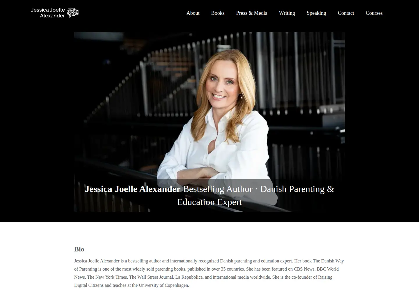 Screenshot of jessicajoellealexander.com