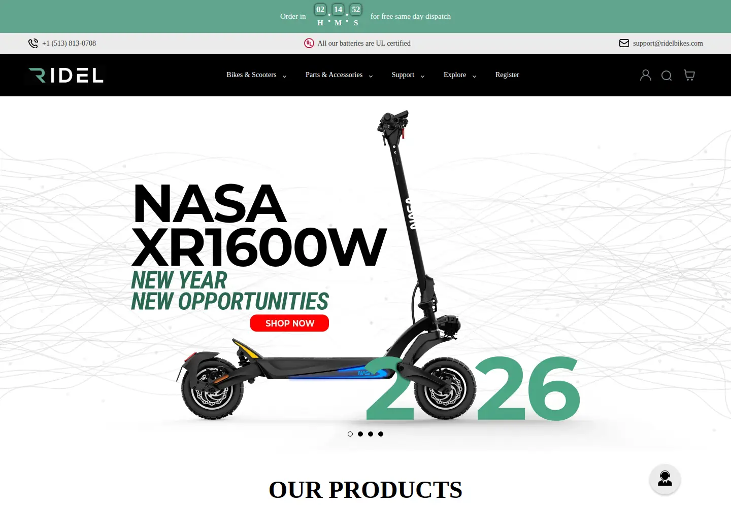 Screenshot of ridelbikes.com