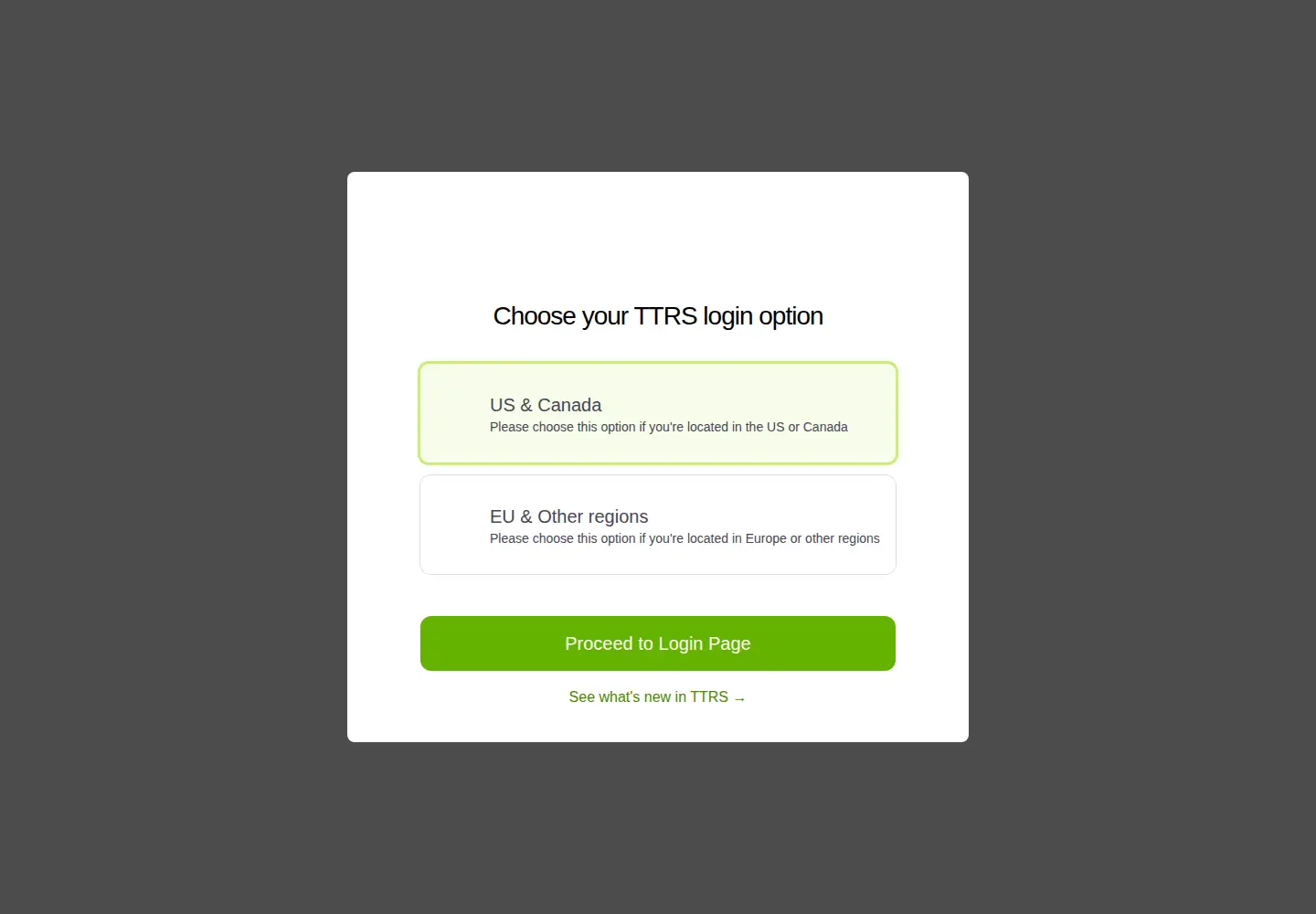 Screenshot of ttrsonline.com
