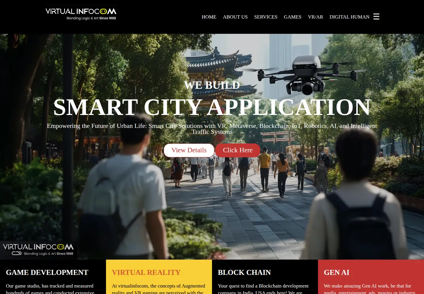 Captured homepage of virtualinfocom.com in the current scan