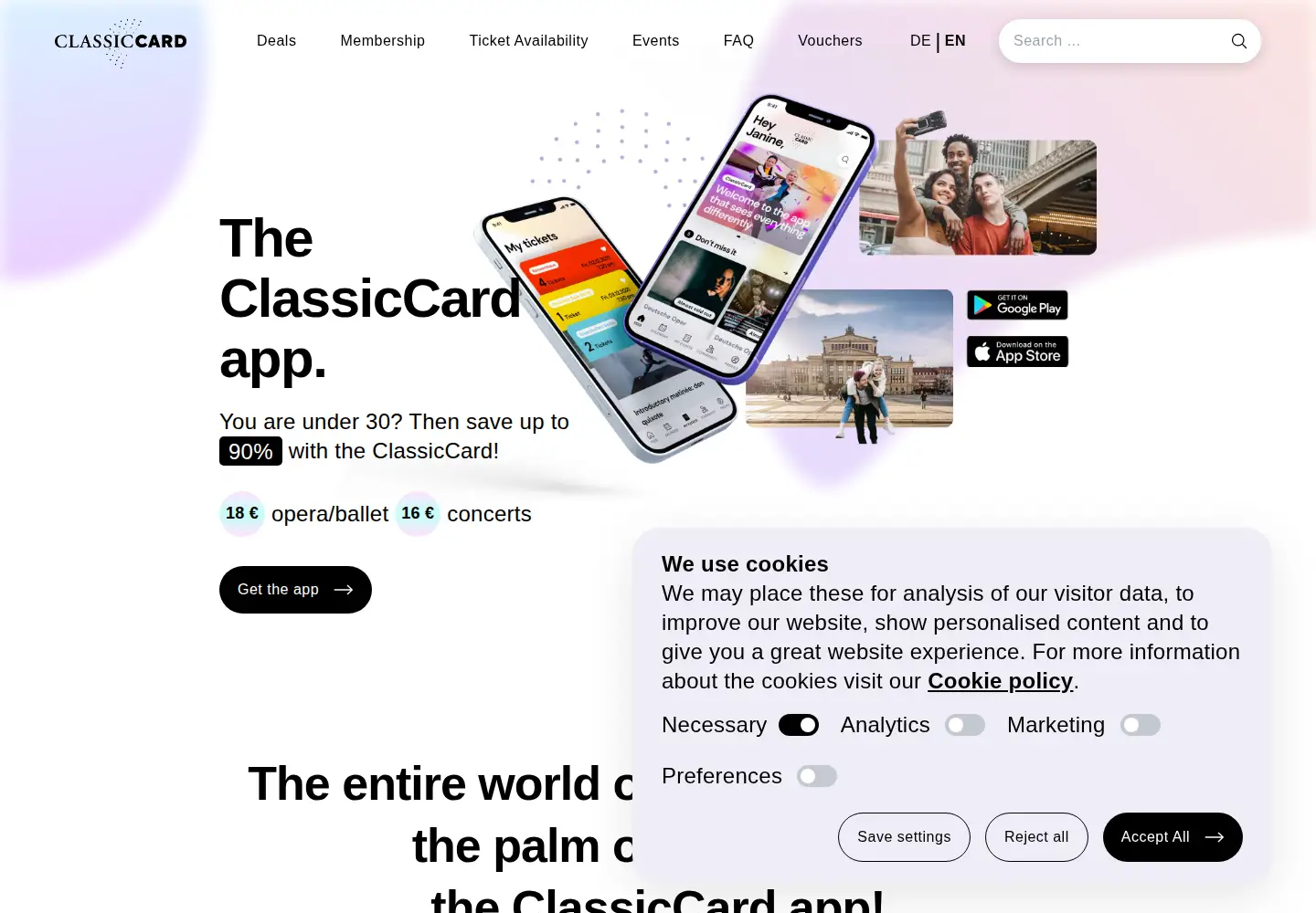 Screenshot of classiccard.de