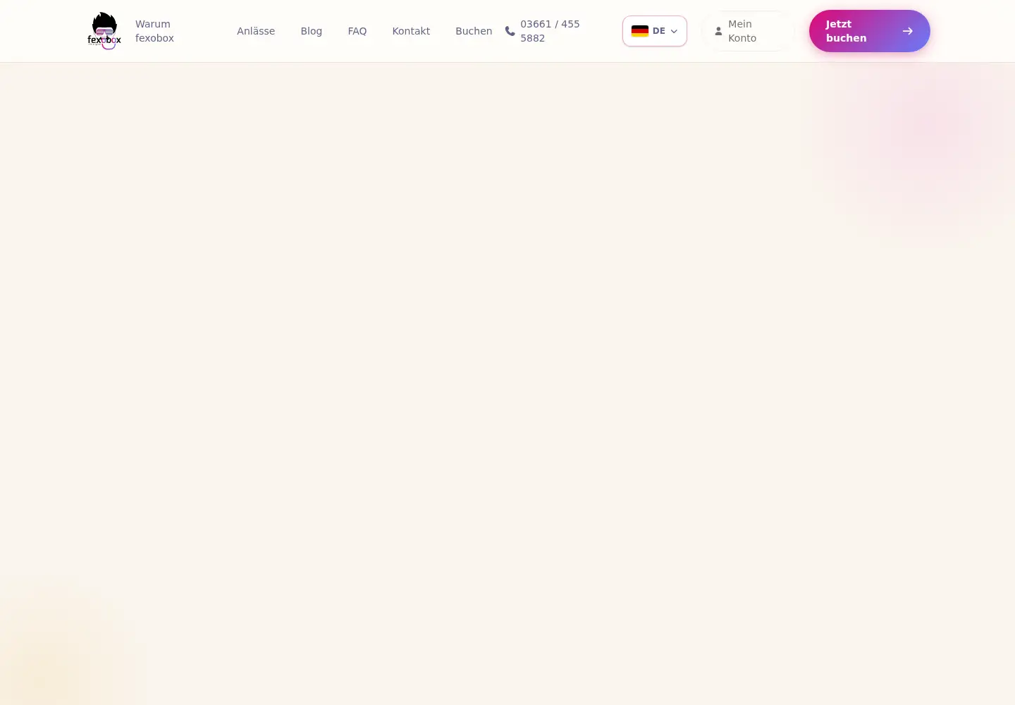 Captured homepage of fexobox.de in the current scan