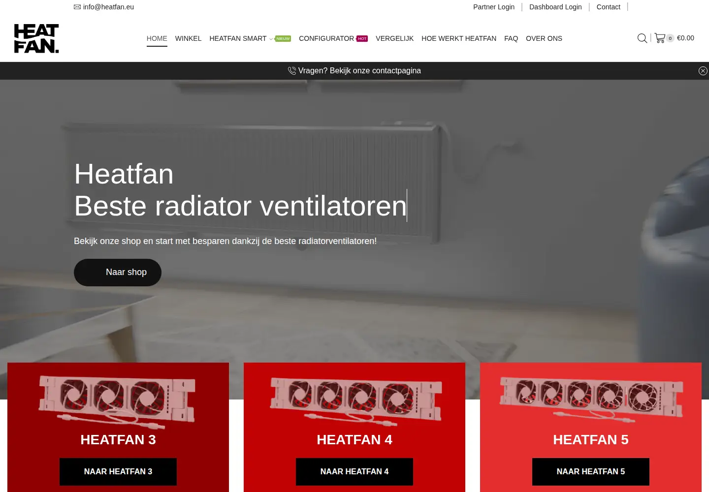 Captured homepage of heatfan.eu in the current scan
