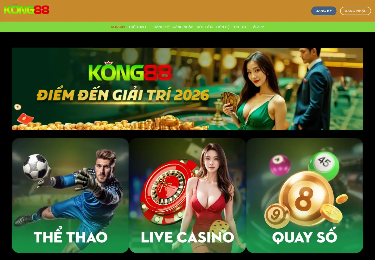 Screenshot of kong88.green