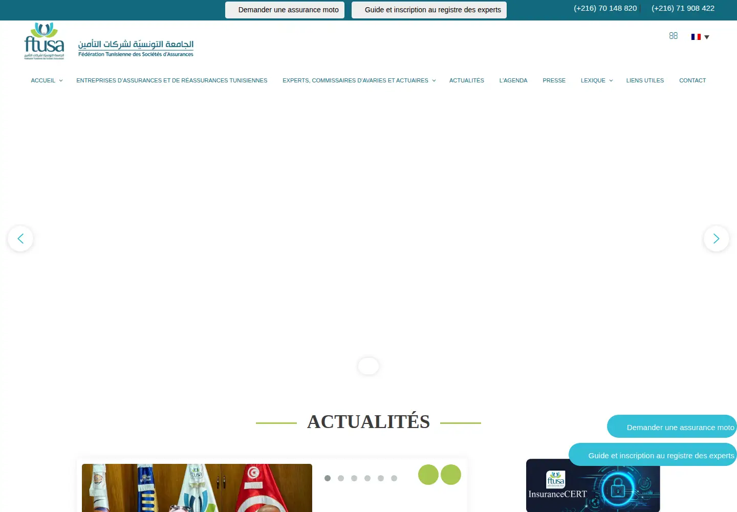 Captured homepage of ftusanet.org in the current scan