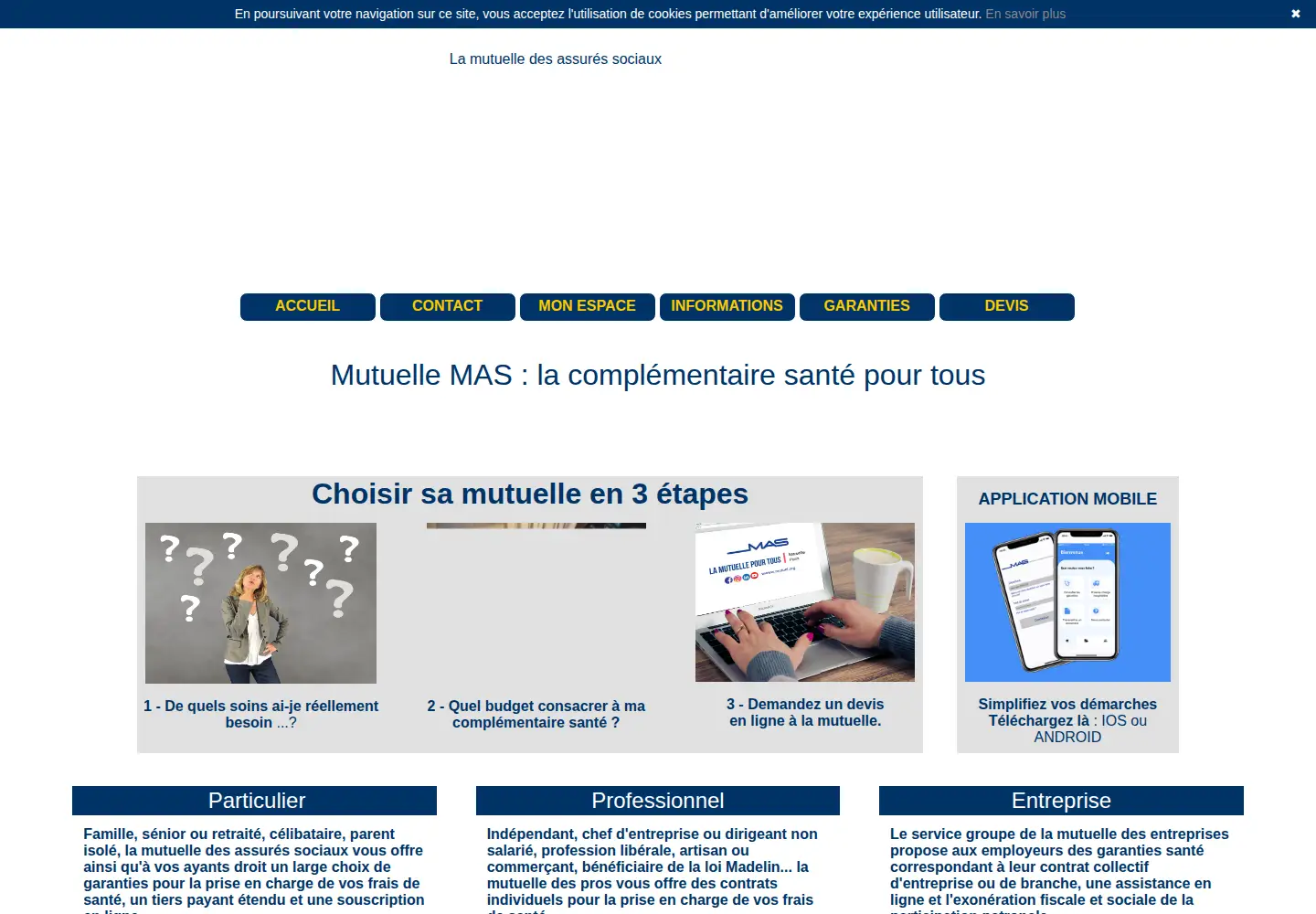 Captured homepage of mutuel.org in the current scan